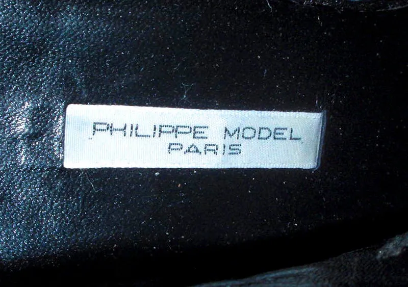 PHILIPPE MODEL Brown Satin Ankle Boot with Suede Trim Size 7 1/2