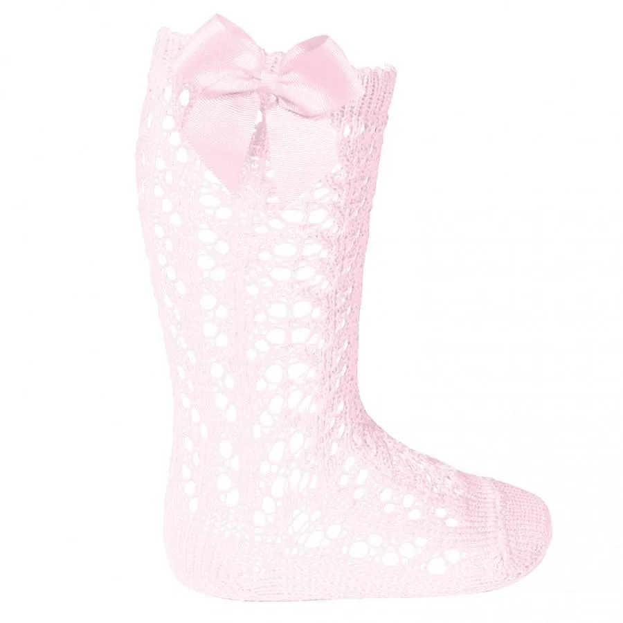 Pink Crochet Socks