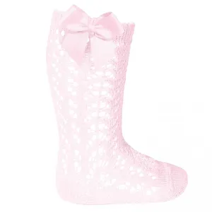 Pink Crochet Socks