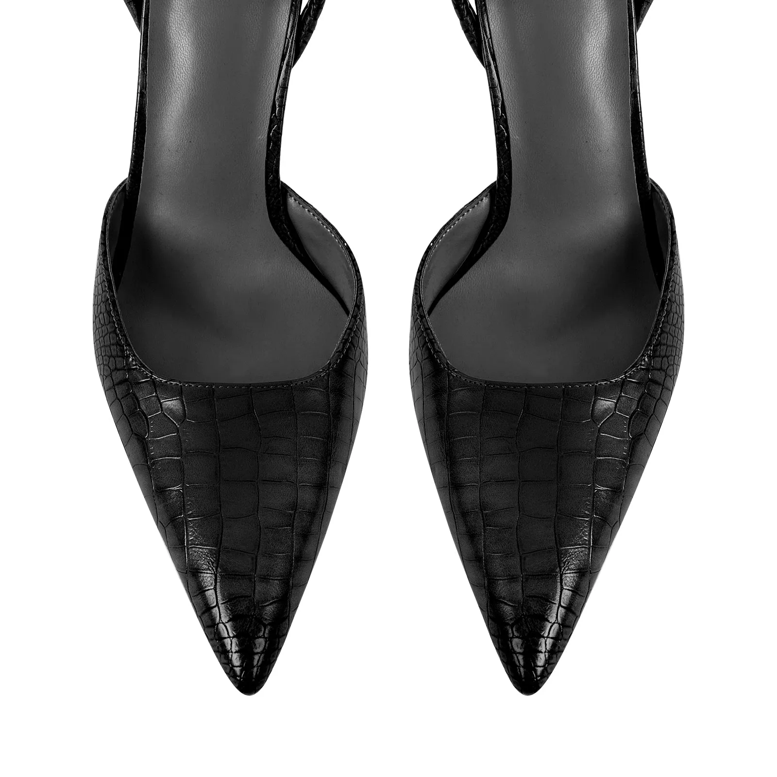 Pointed Toe Stiletto Ankle Strap Pumps