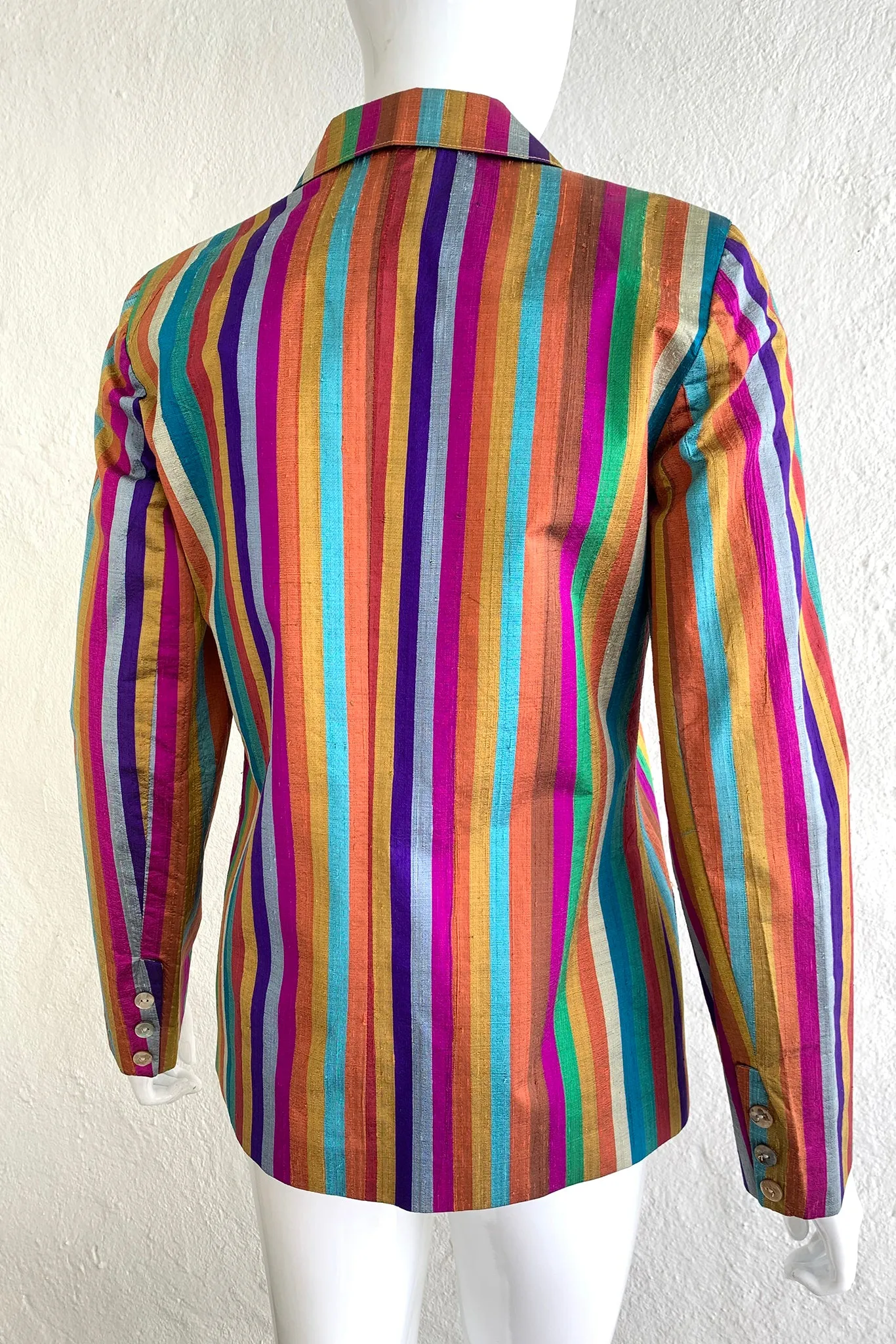 Rainbow Stripe Silk Jacket