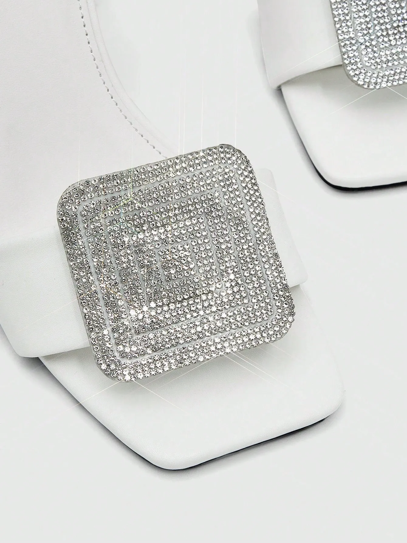 Rhinestone Decor Stiletto Heeled Strappy Sandals