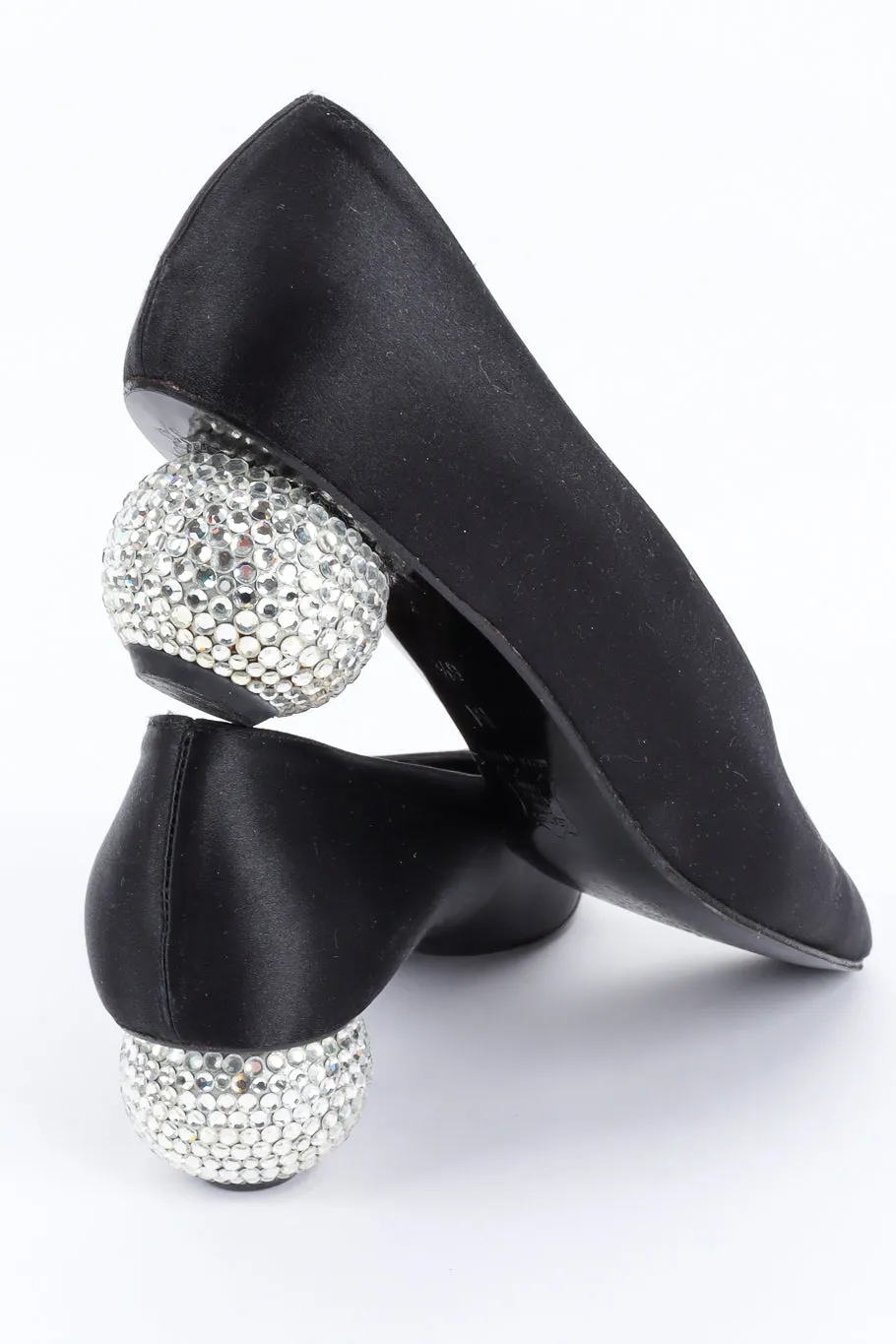 Rhinestone Disco Ball Satin Heels