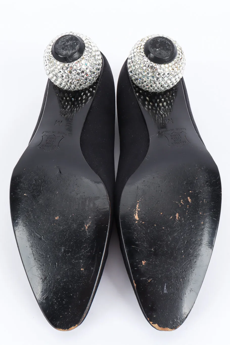 Rhinestone Disco Ball Satin Heels