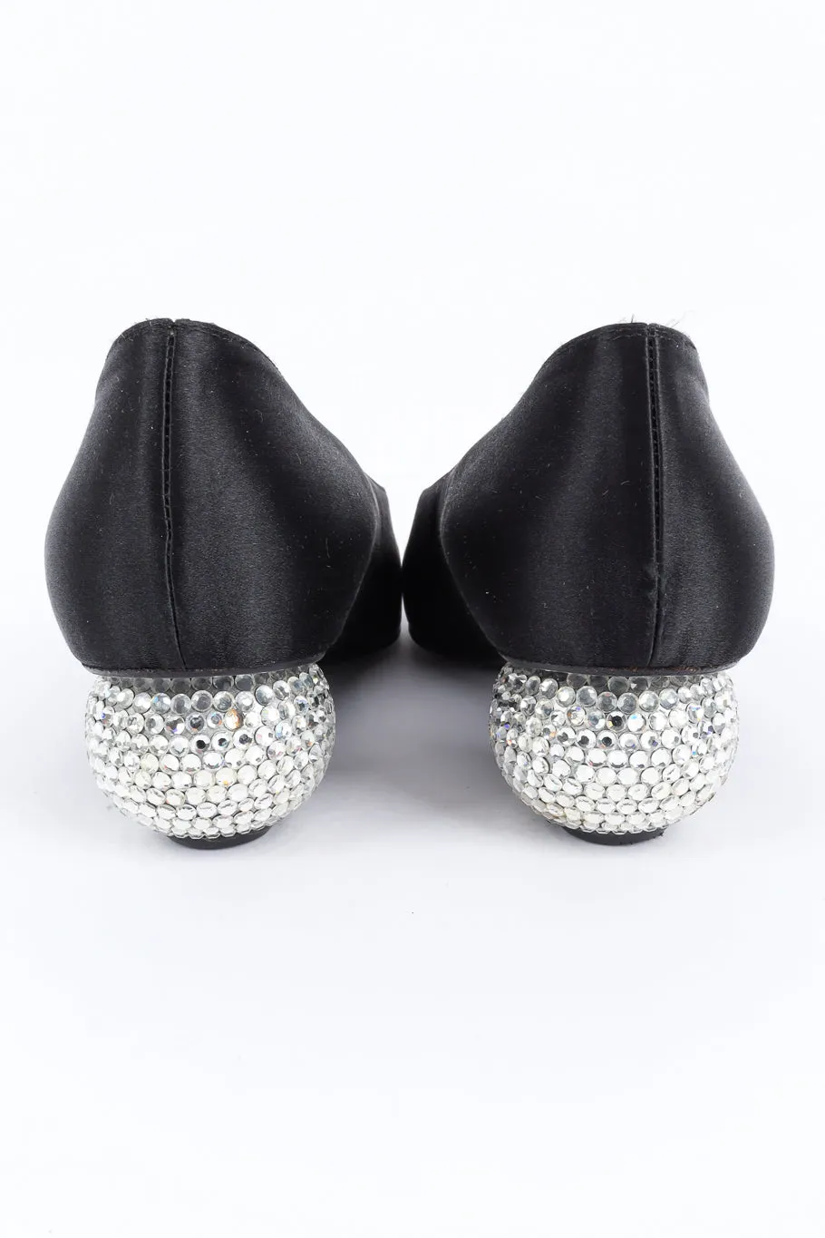 Rhinestone Disco Ball Satin Heels