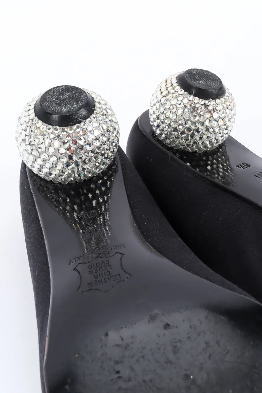 Rhinestone Disco Ball Satin Heels