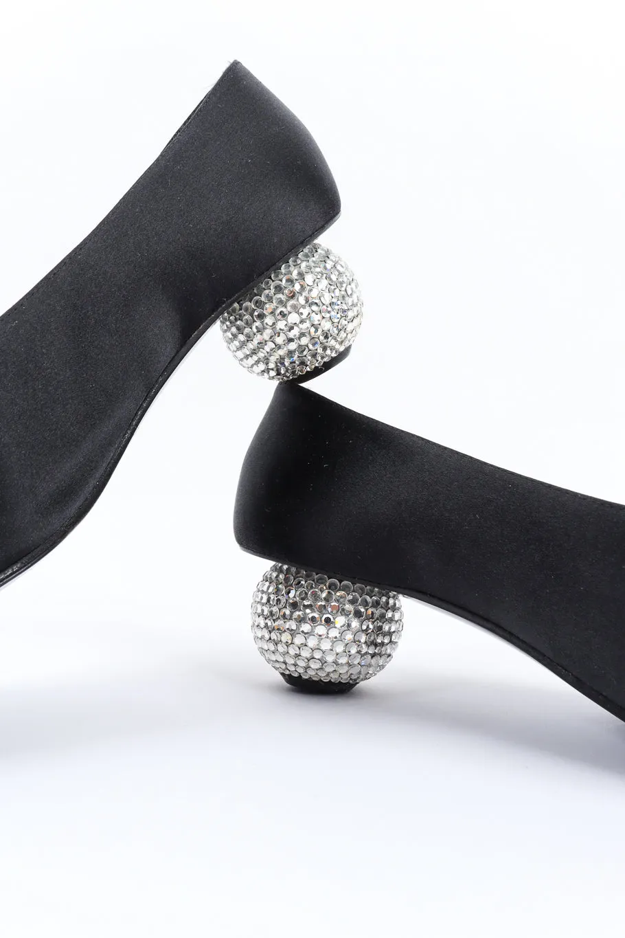 Rhinestone Disco Ball Satin Heels