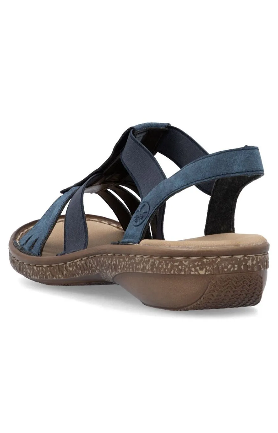 Rieker Strappy Beaded Sandal in Navy