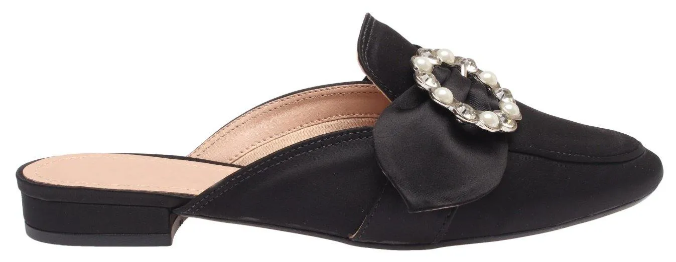 Rihanna Velvet Rhinestone Mules