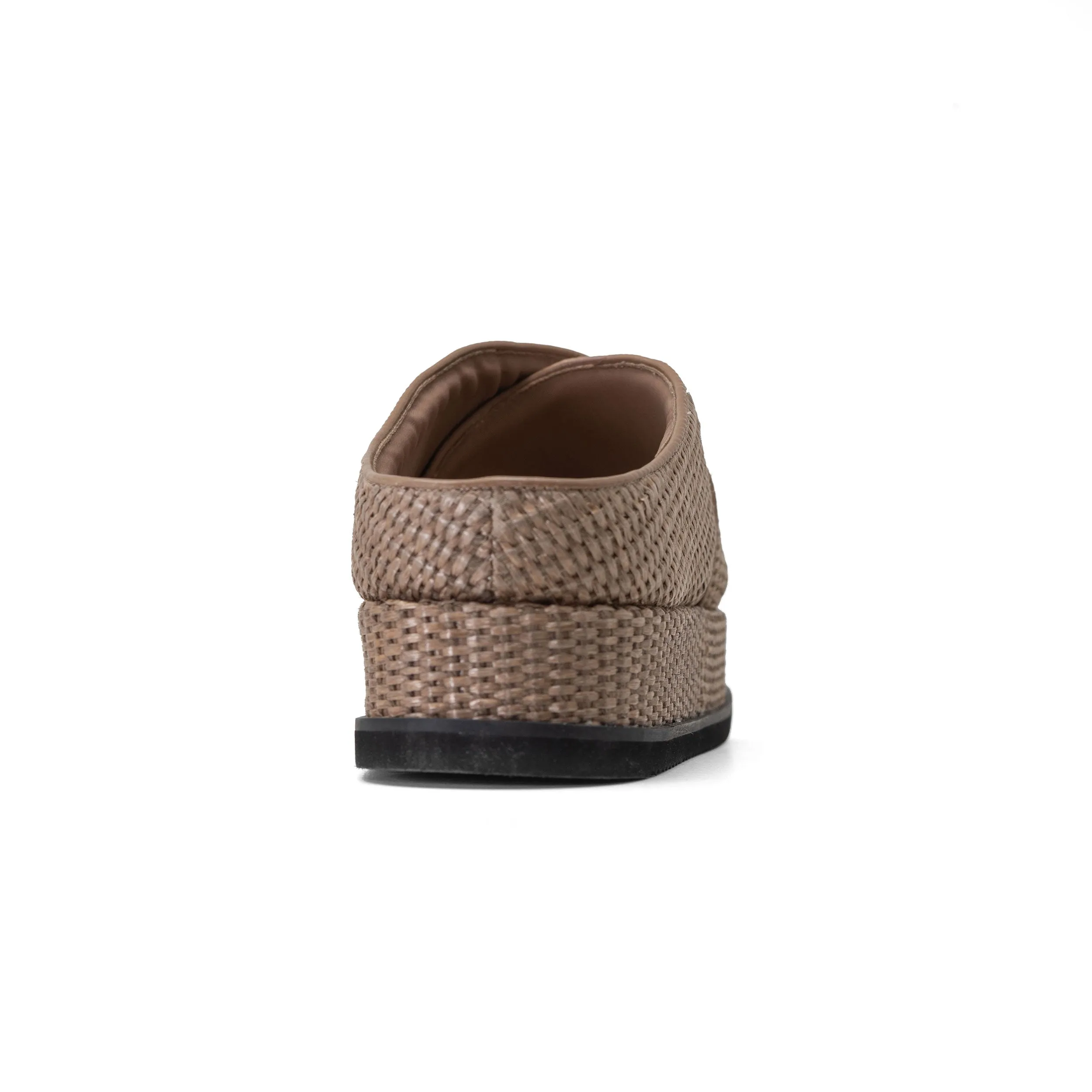 ROAM CROSS STACK RAFFIA PLATFORM  SANDALS NATURAL