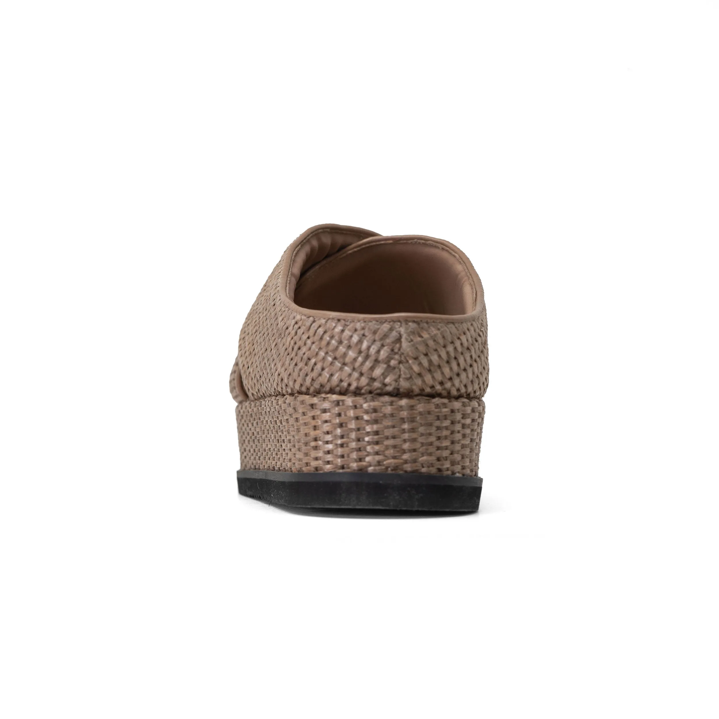 ROAM CROSS STACK RAFFIA PLATFORM  SANDALS NATURAL