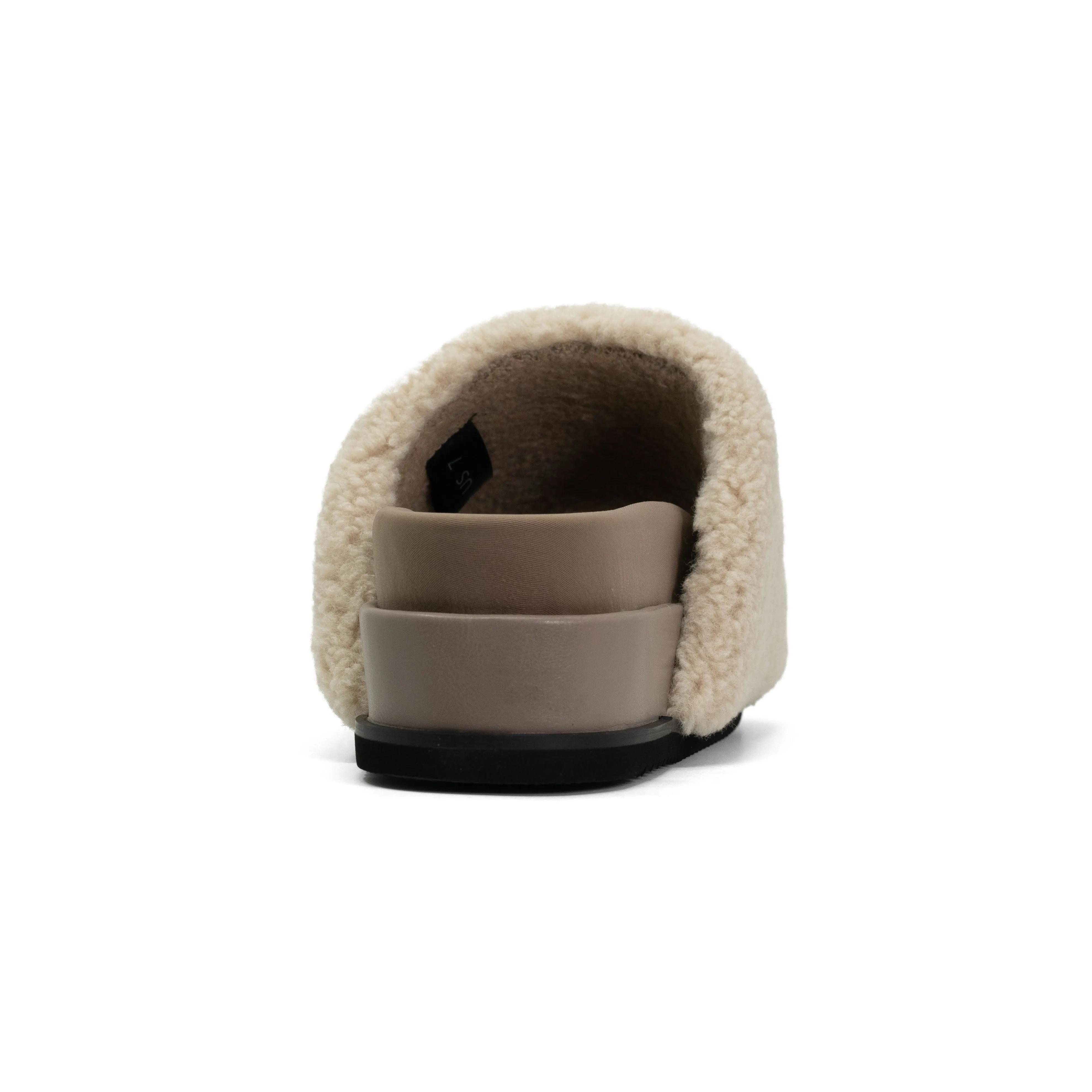 ROAM FUZZY STACK PLATFORM NATURAL FAUX SHEARLING