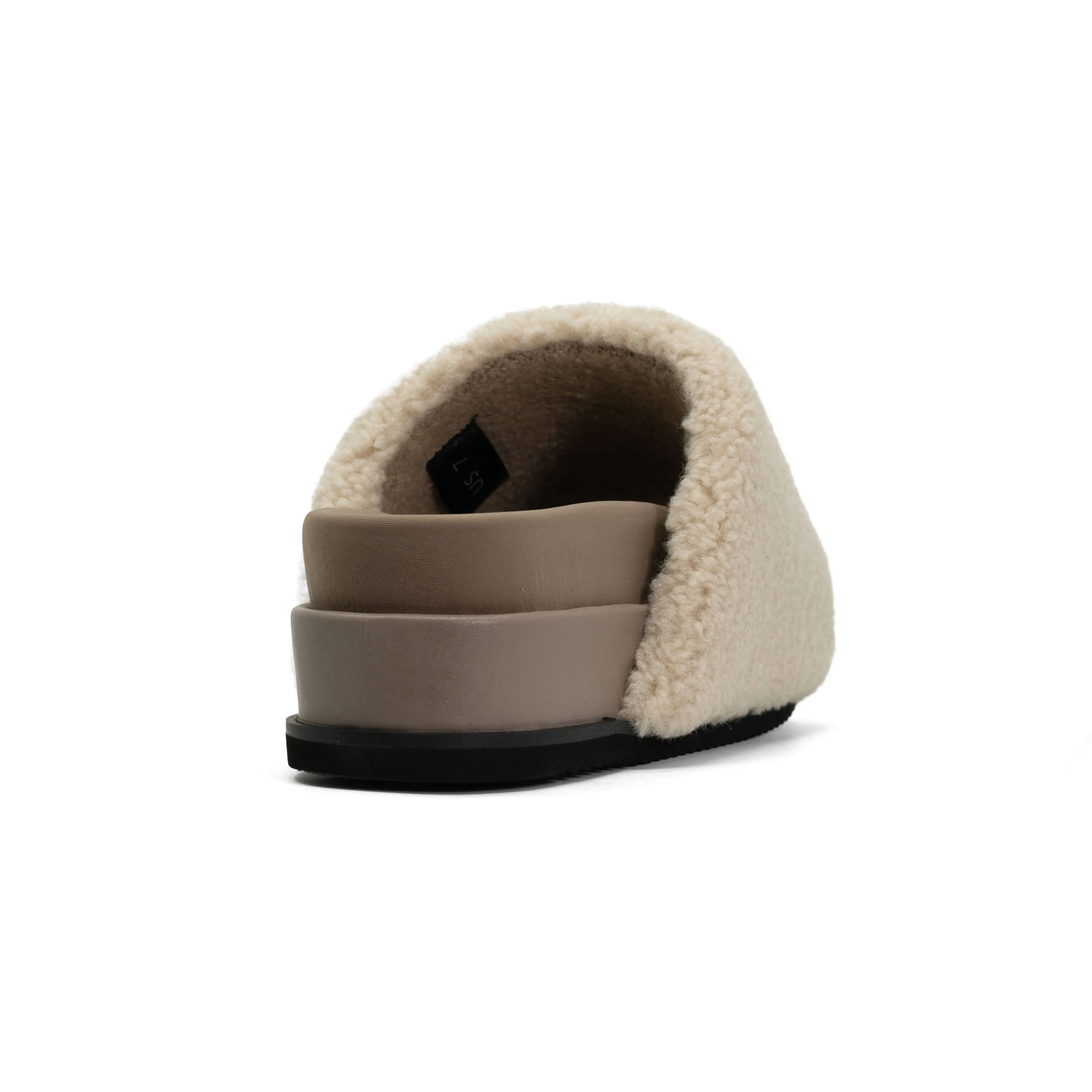 ROAM FUZZY STACK PLATFORM NATURAL FAUX SHEARLING