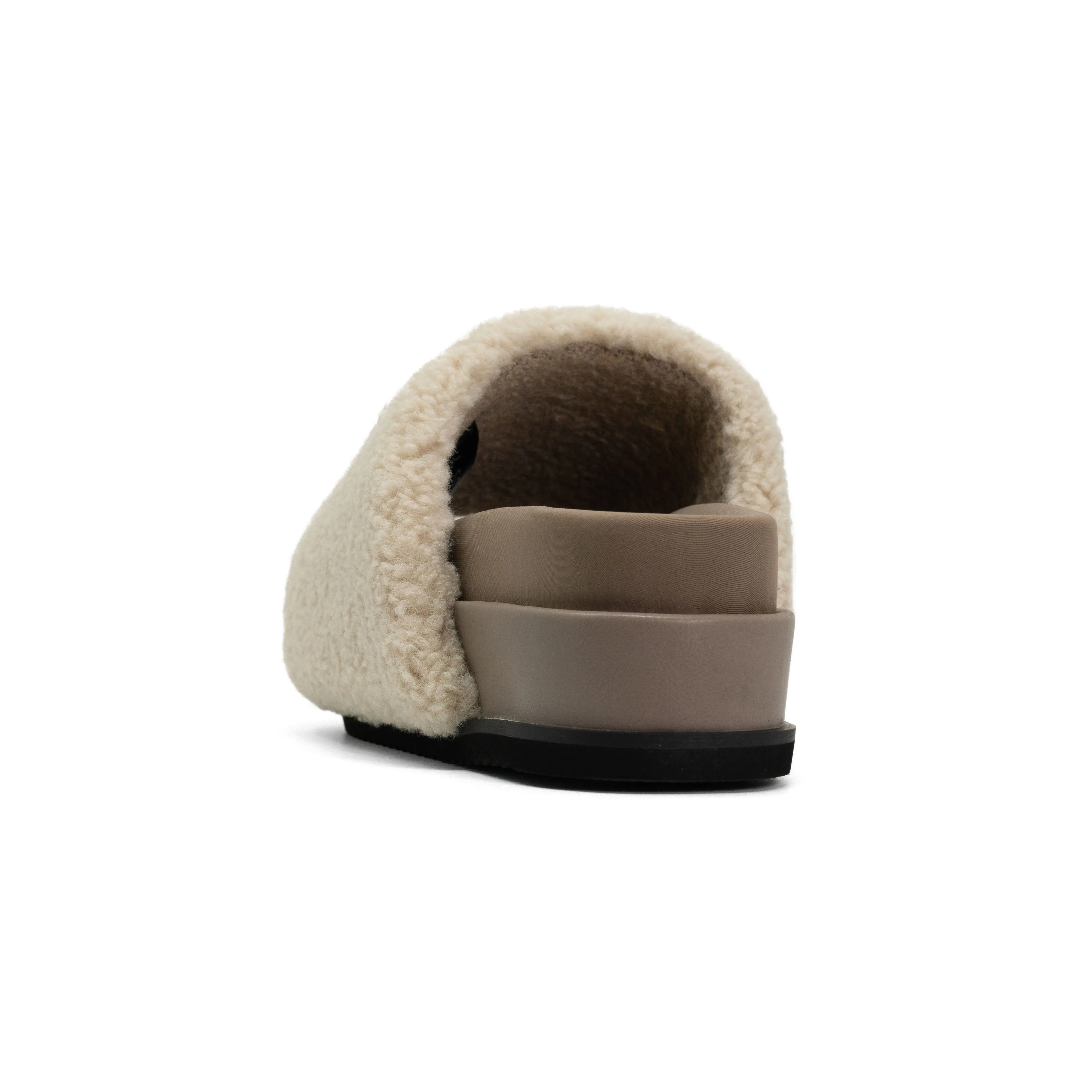 ROAM FUZZY STACK PLATFORM NATURAL FAUX SHEARLING