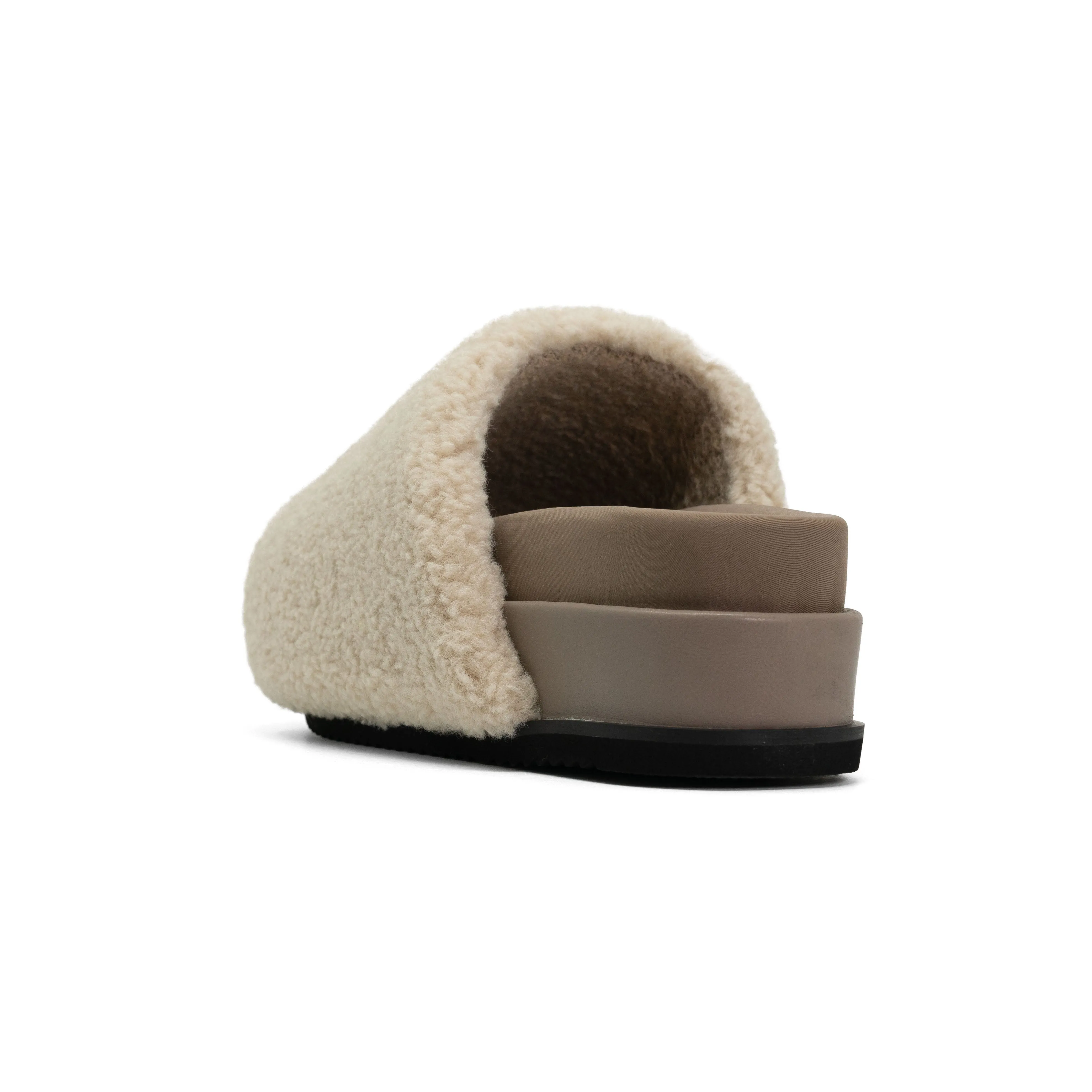 ROAM FUZZY STACK PLATFORM NATURAL FAUX SHEARLING