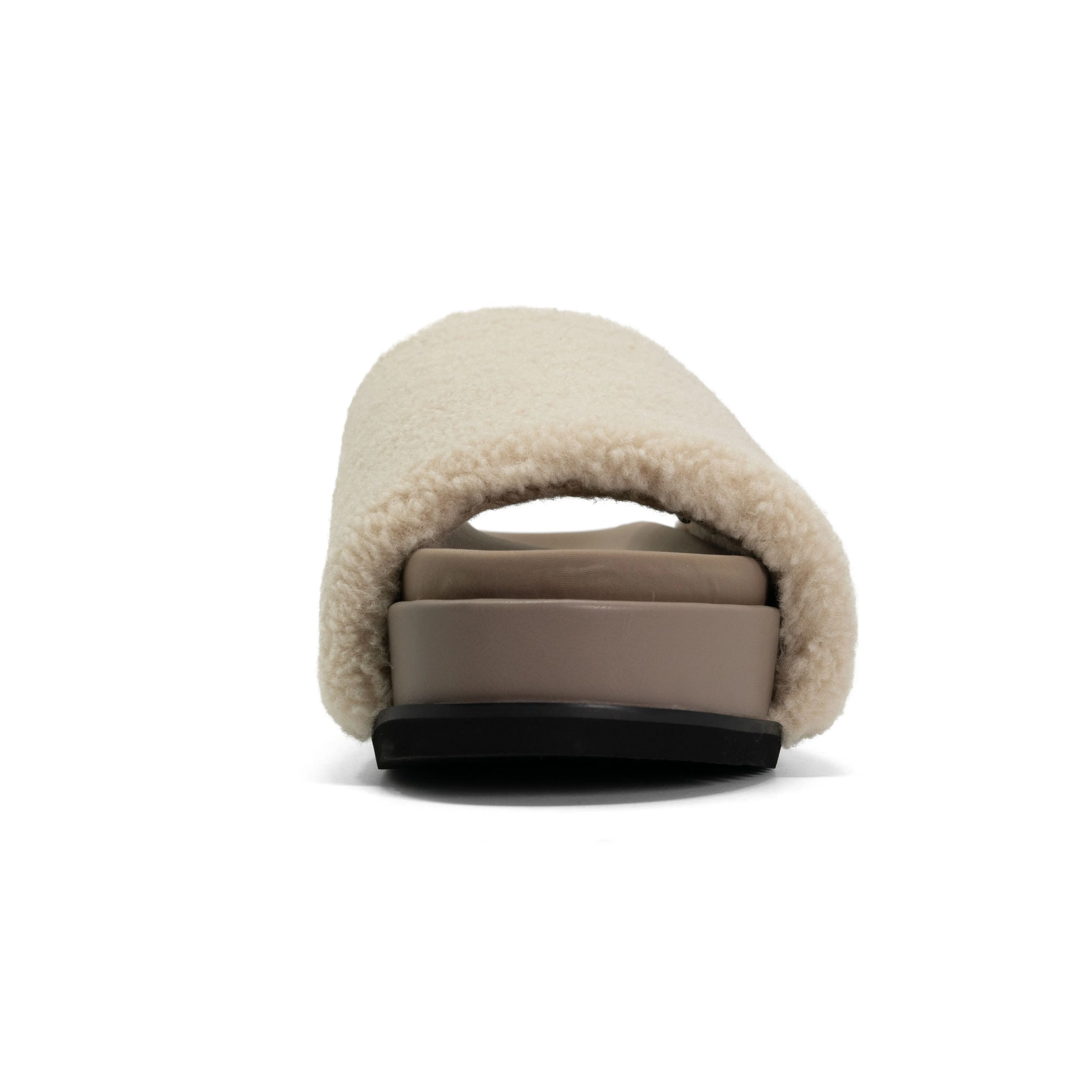 ROAM FUZZY STACK PLATFORM NATURAL FAUX SHEARLING