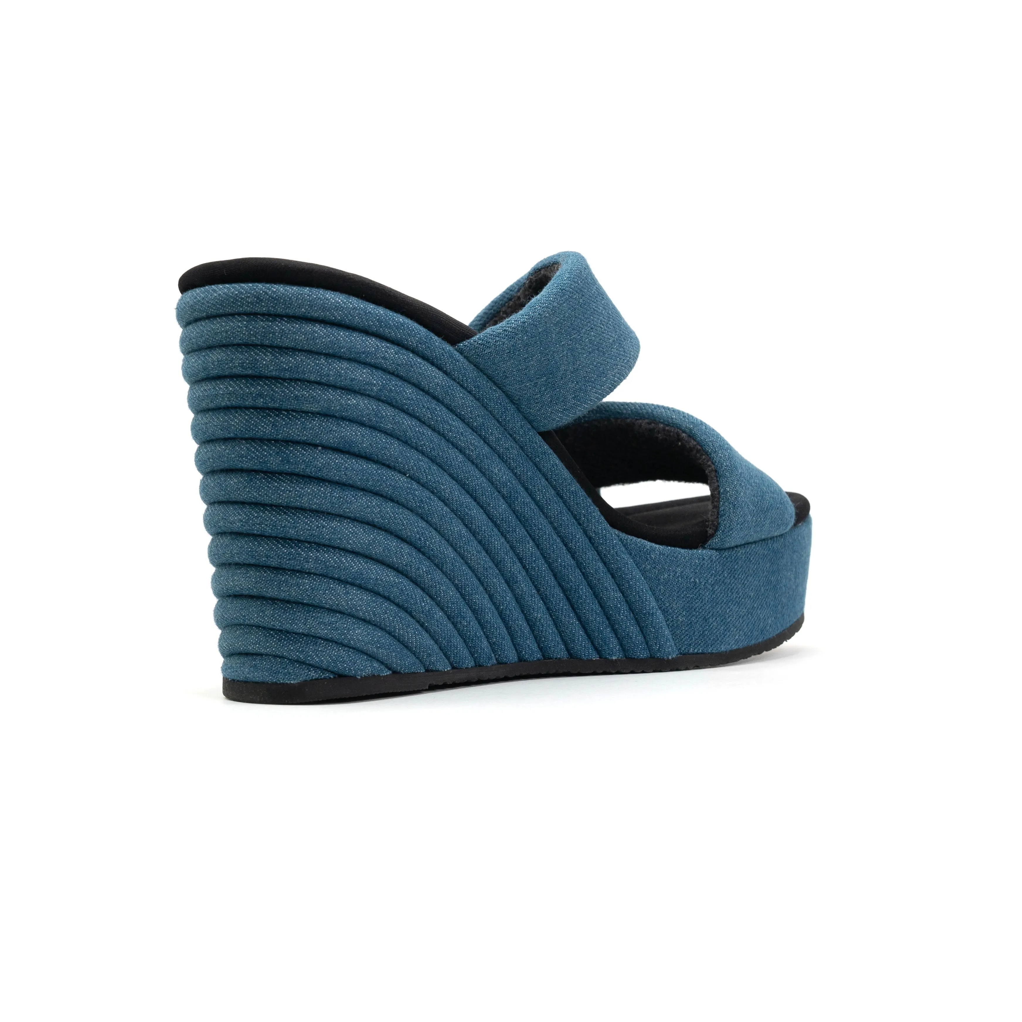 ROAM SIDE SLIP STRATA DENIM PLATFORM WEDGE