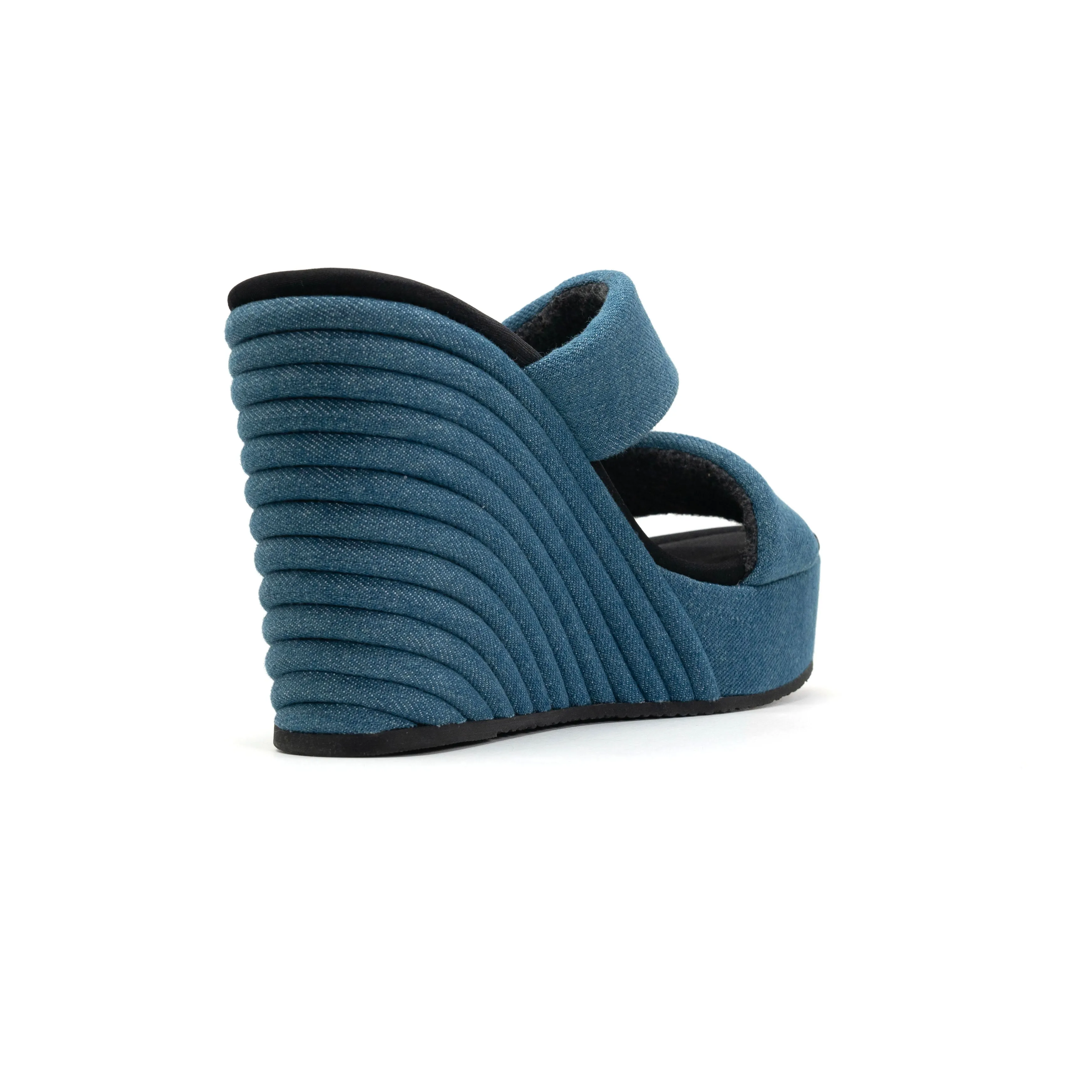 ROAM SIDE SLIP STRATA DENIM PLATFORM WEDGE