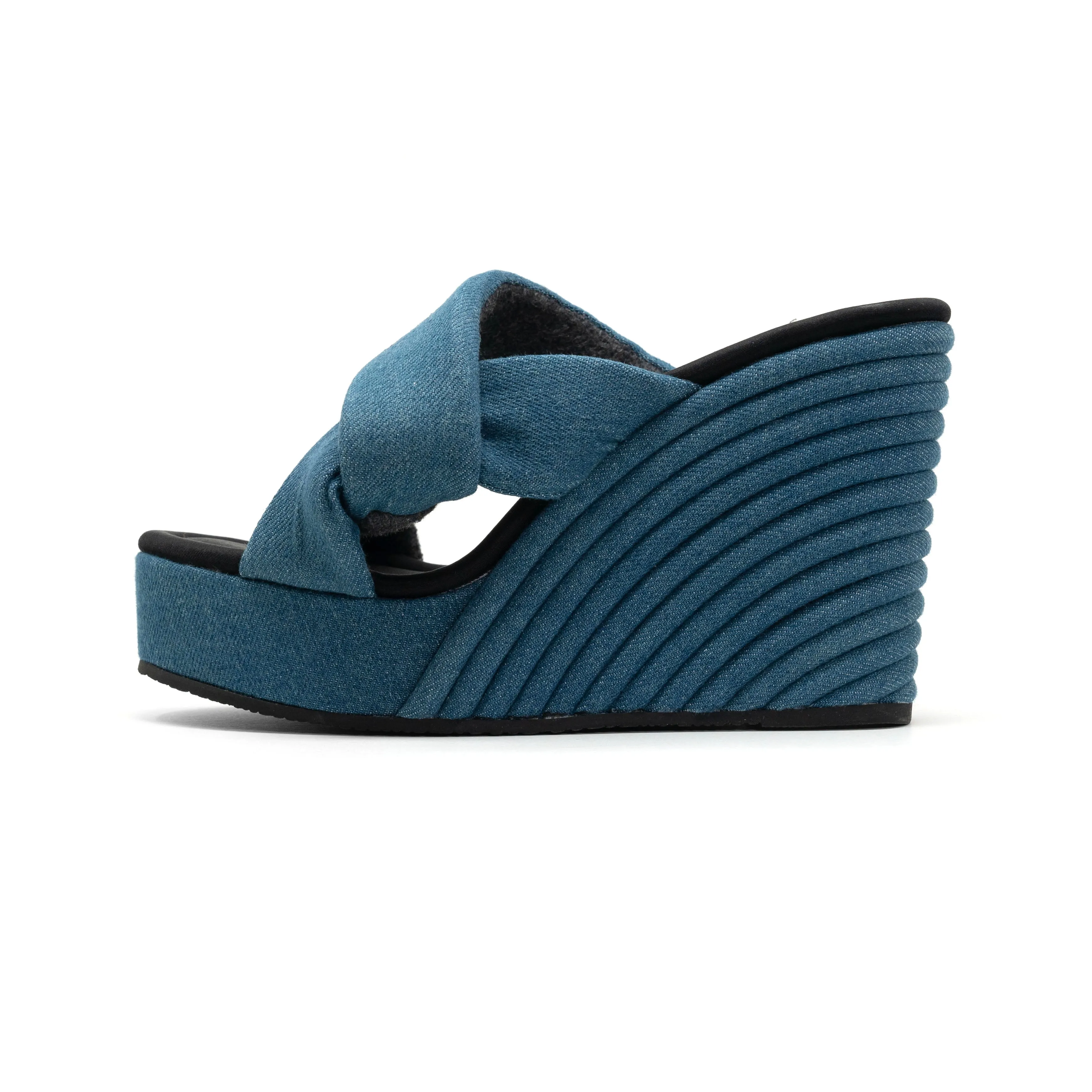 ROAM SIDE SLIP STRATA DENIM PLATFORM WEDGE