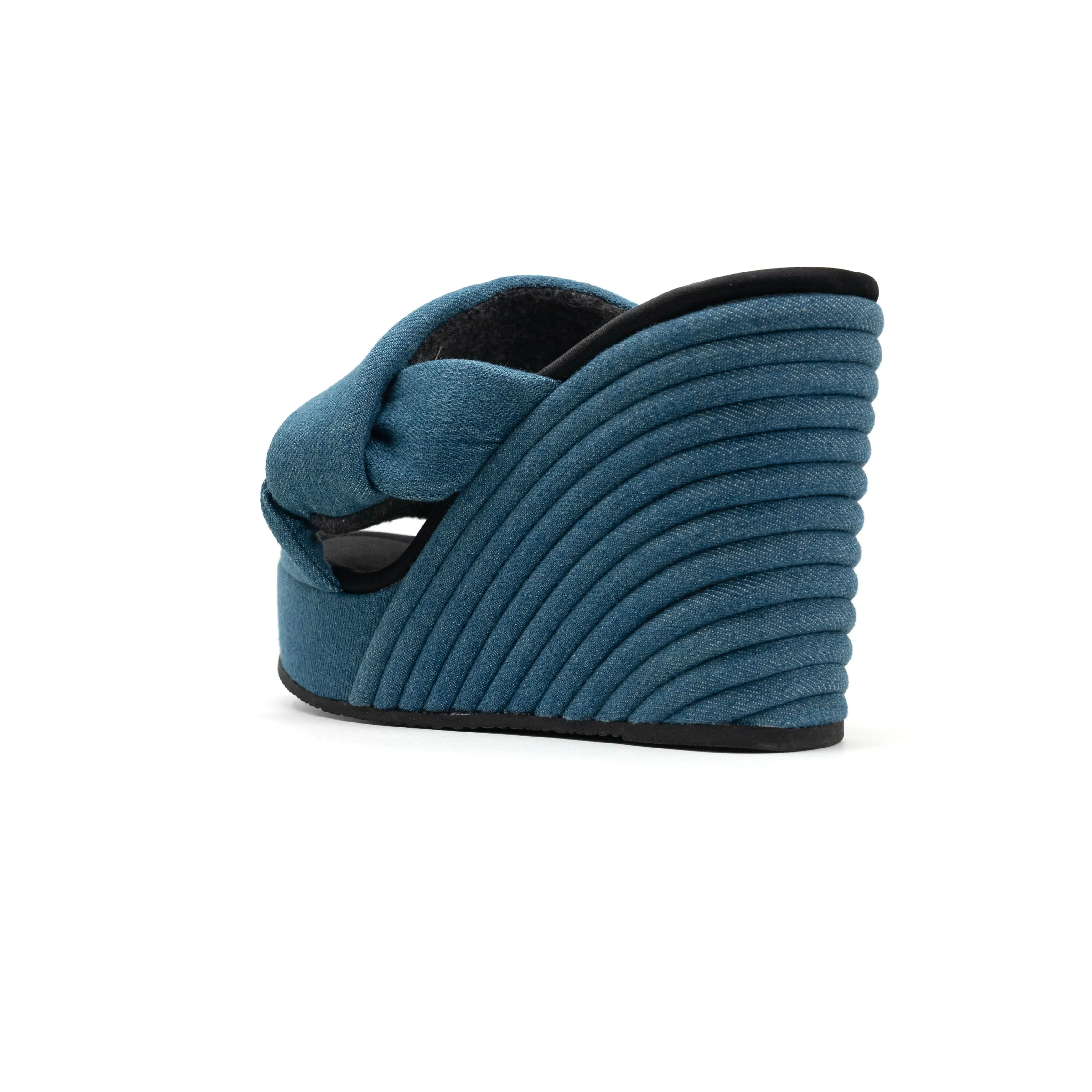 ROAM SIDE SLIP STRATA DENIM PLATFORM WEDGE