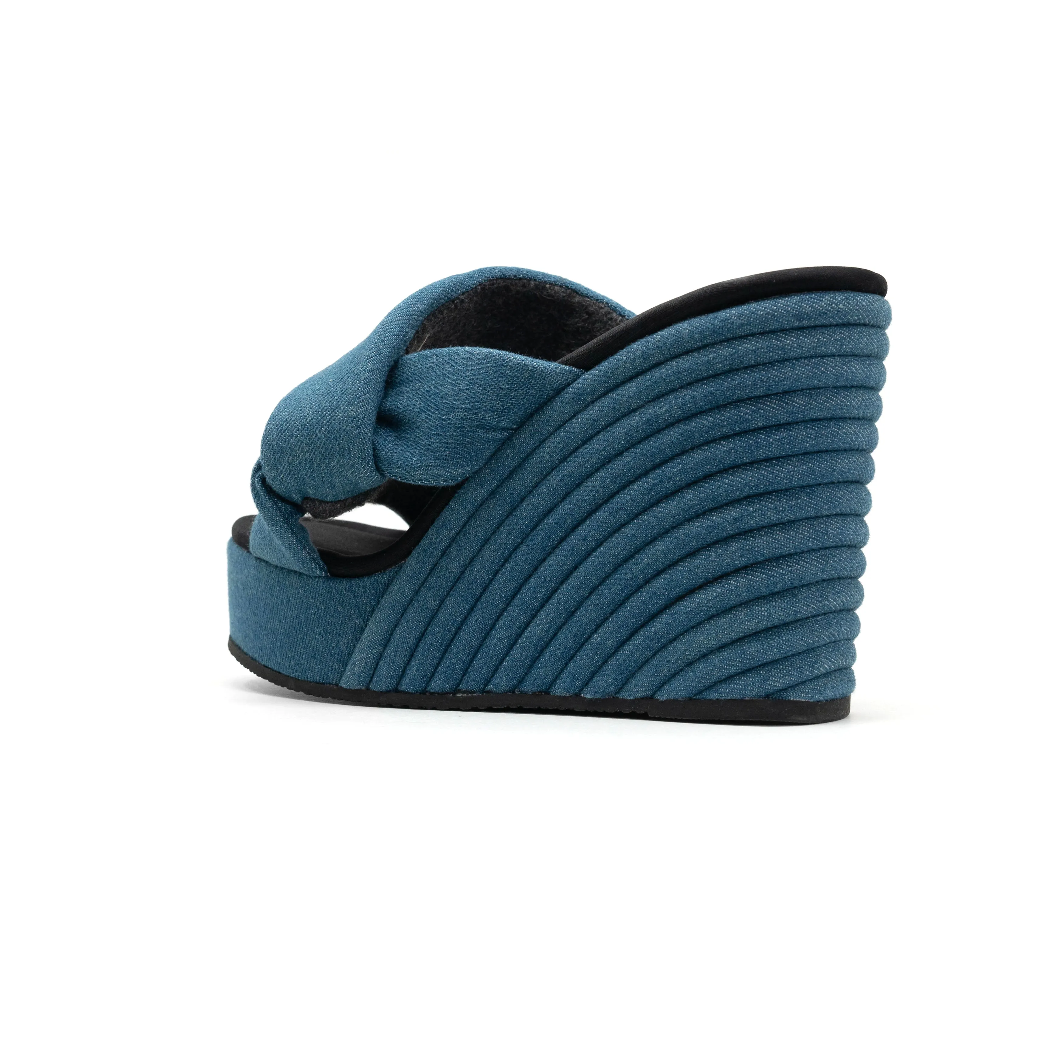ROAM SIDE SLIP STRATA DENIM PLATFORM WEDGE