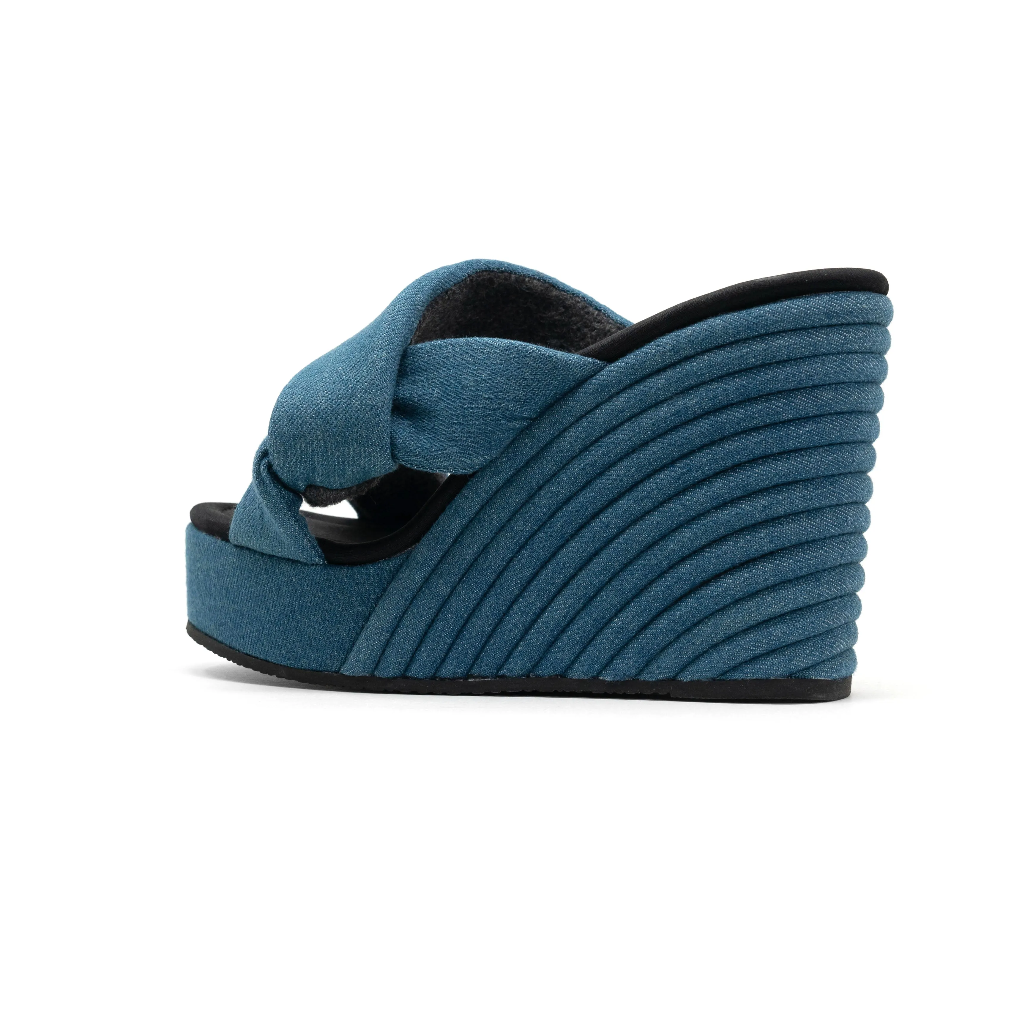 ROAM SIDE SLIP STRATA DENIM PLATFORM WEDGE
