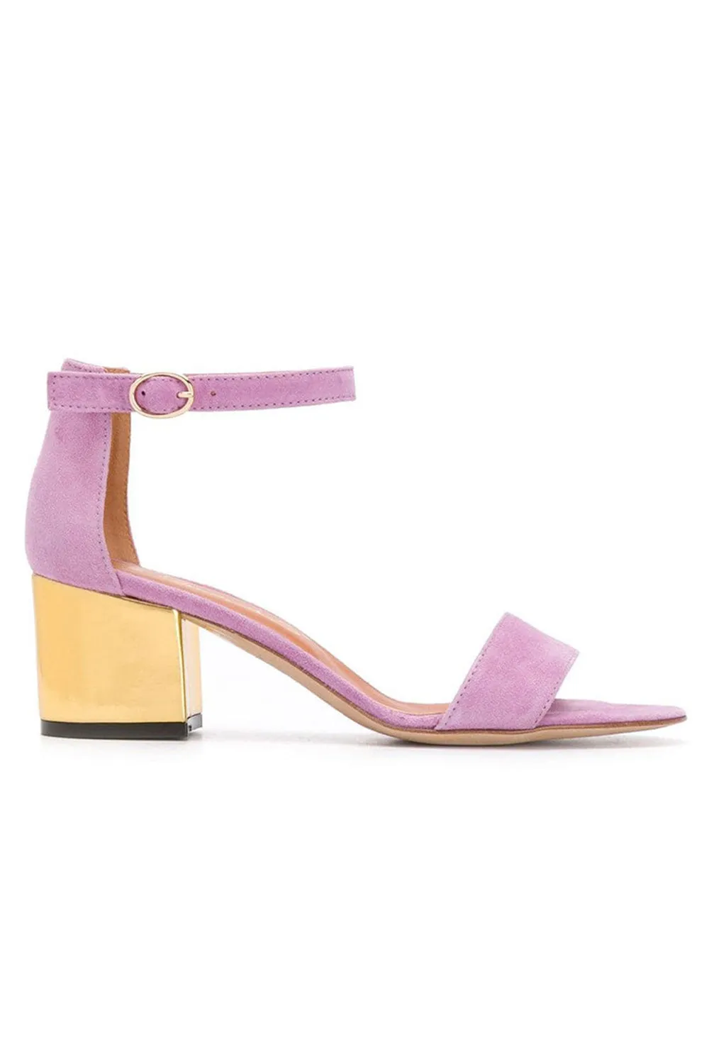 Roycebridal Party Suede Peep Toe Sandals Chunky Heel Evening Shoes With Ankle Strap