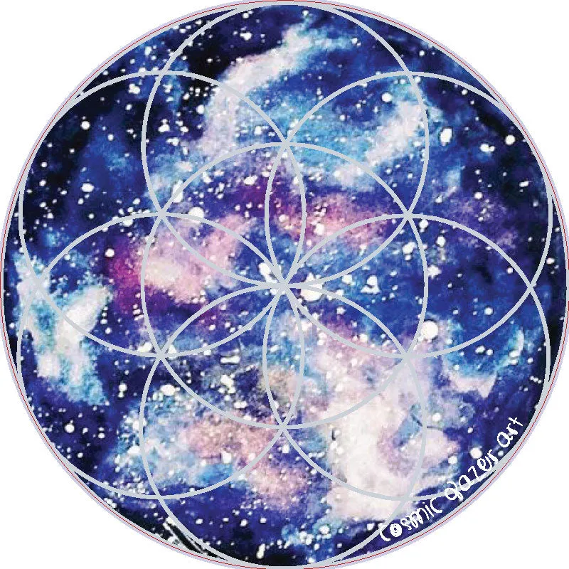 Sacred Geometry Cosmic sticker - Nebula Seed of Life