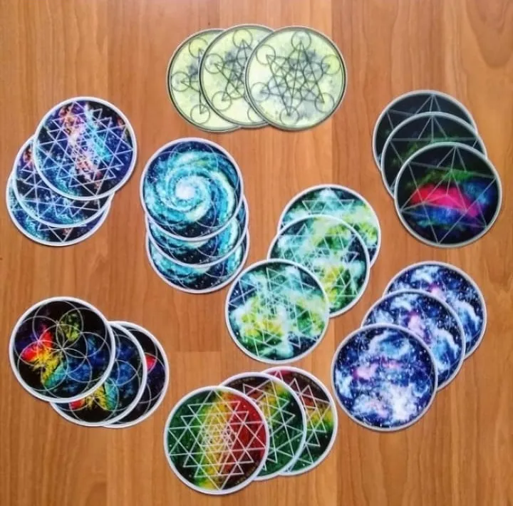 Sacred Geometry Cosmic sticker - Nebula Seed of Life