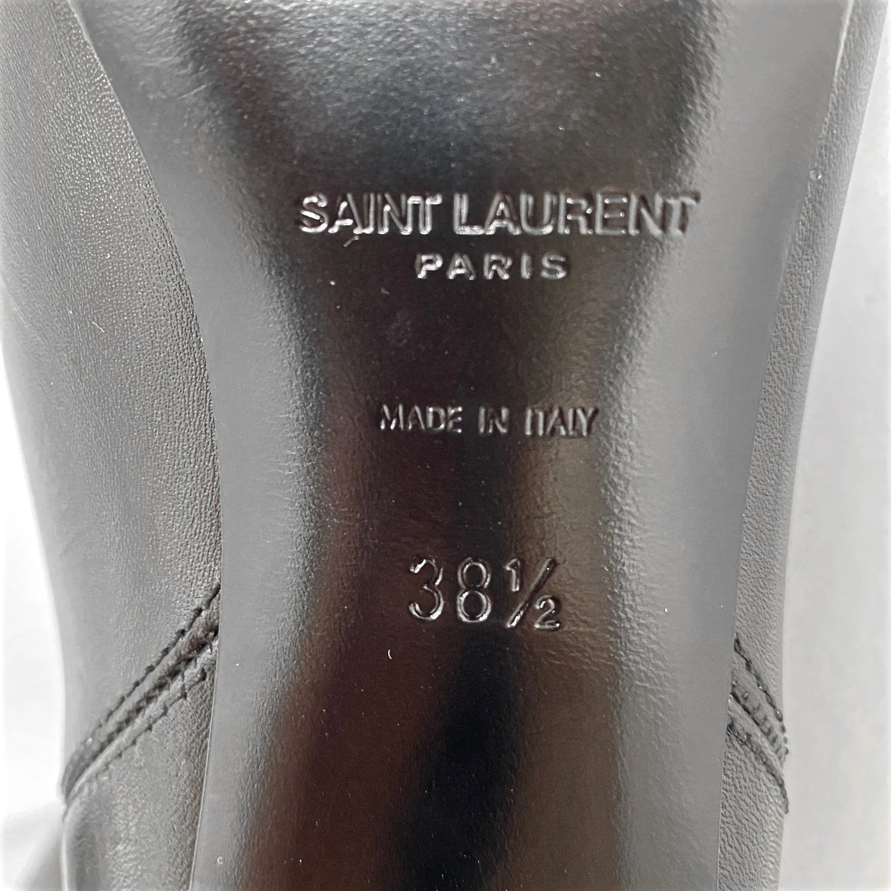 Saint Laurent Debbie 105 Studded Mid-Calf Boots Size EU 38.5