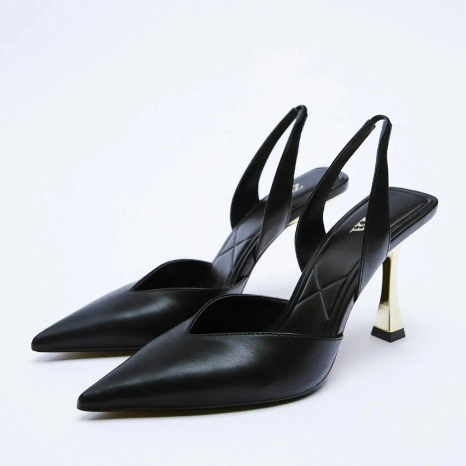 'Sancia' Leather Pointed Toe Stiletto Heels