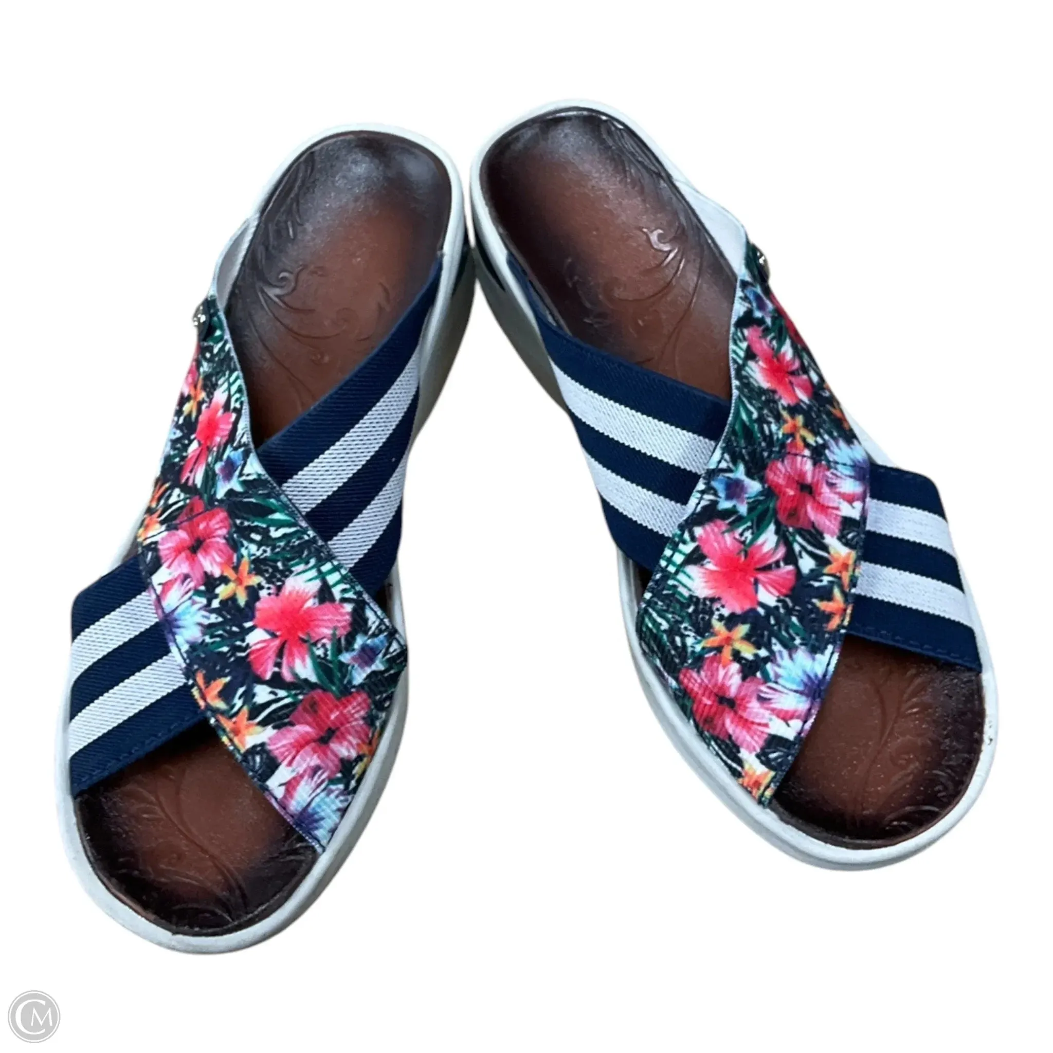 Sandals Heels Platform By Bzees In Floral Print, Size: 6
