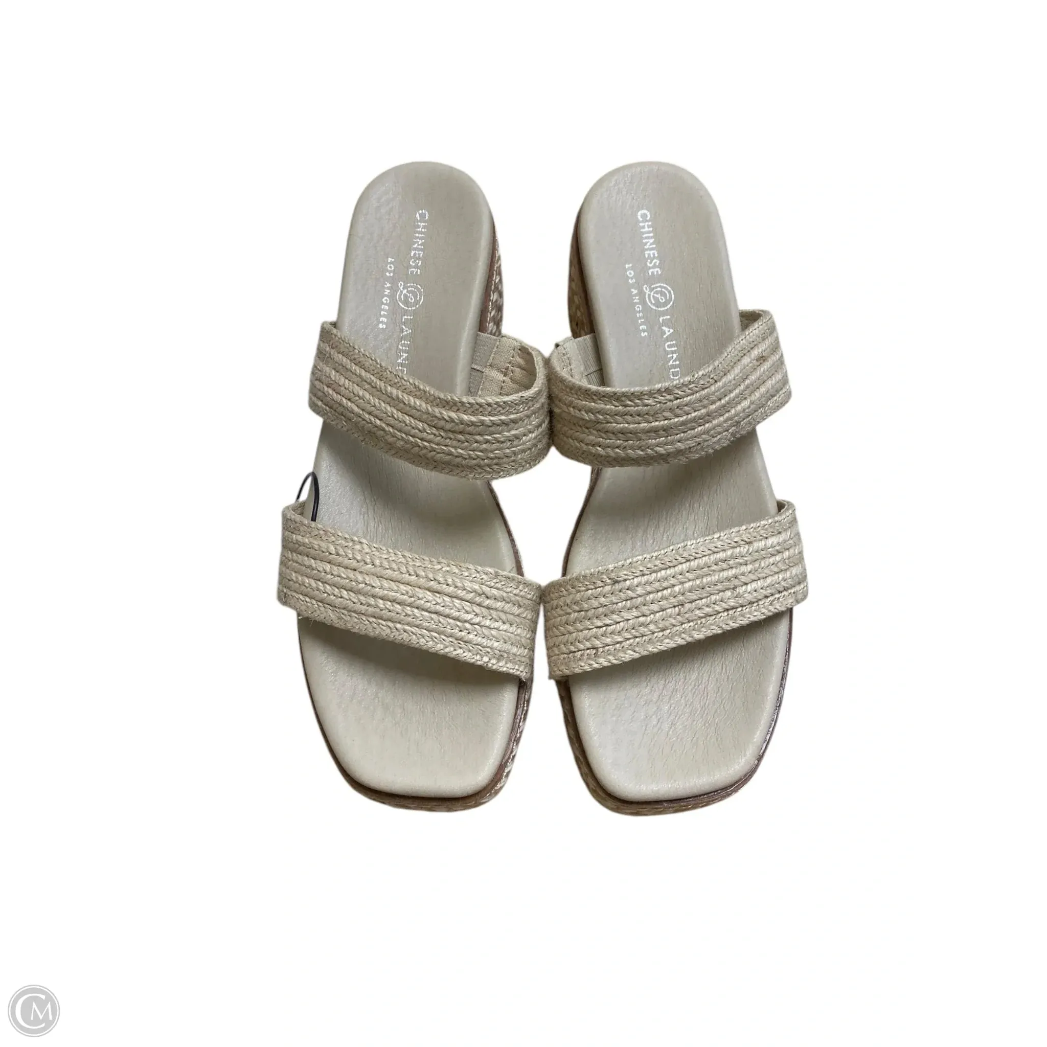 Sandals Heels Platform By Chinese Laundry In Cream, Size: 9