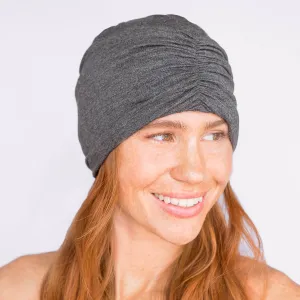 Satin Lined Jersey Sleep Beanie - Heather Gray
