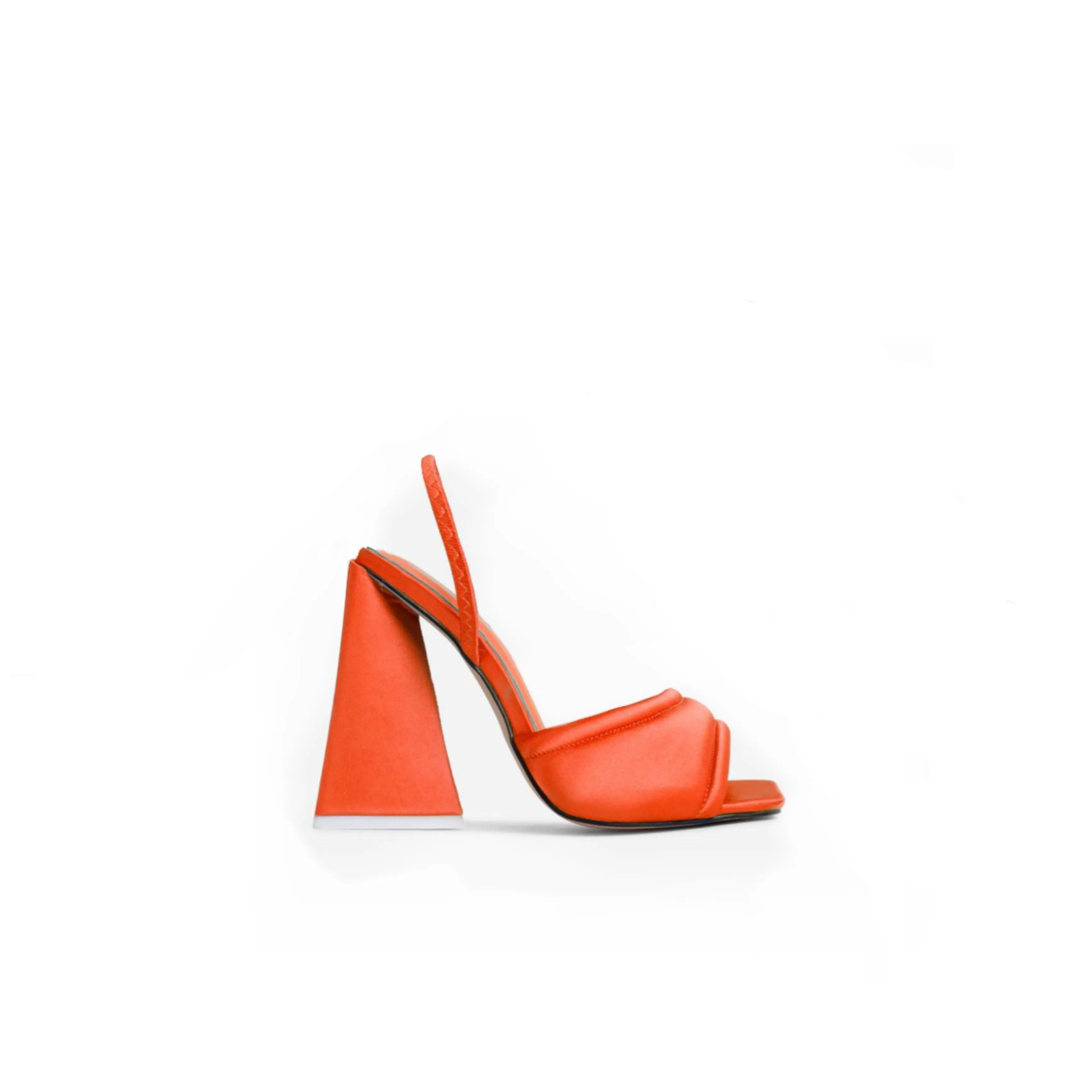SATIN TRIANGLE HEELS