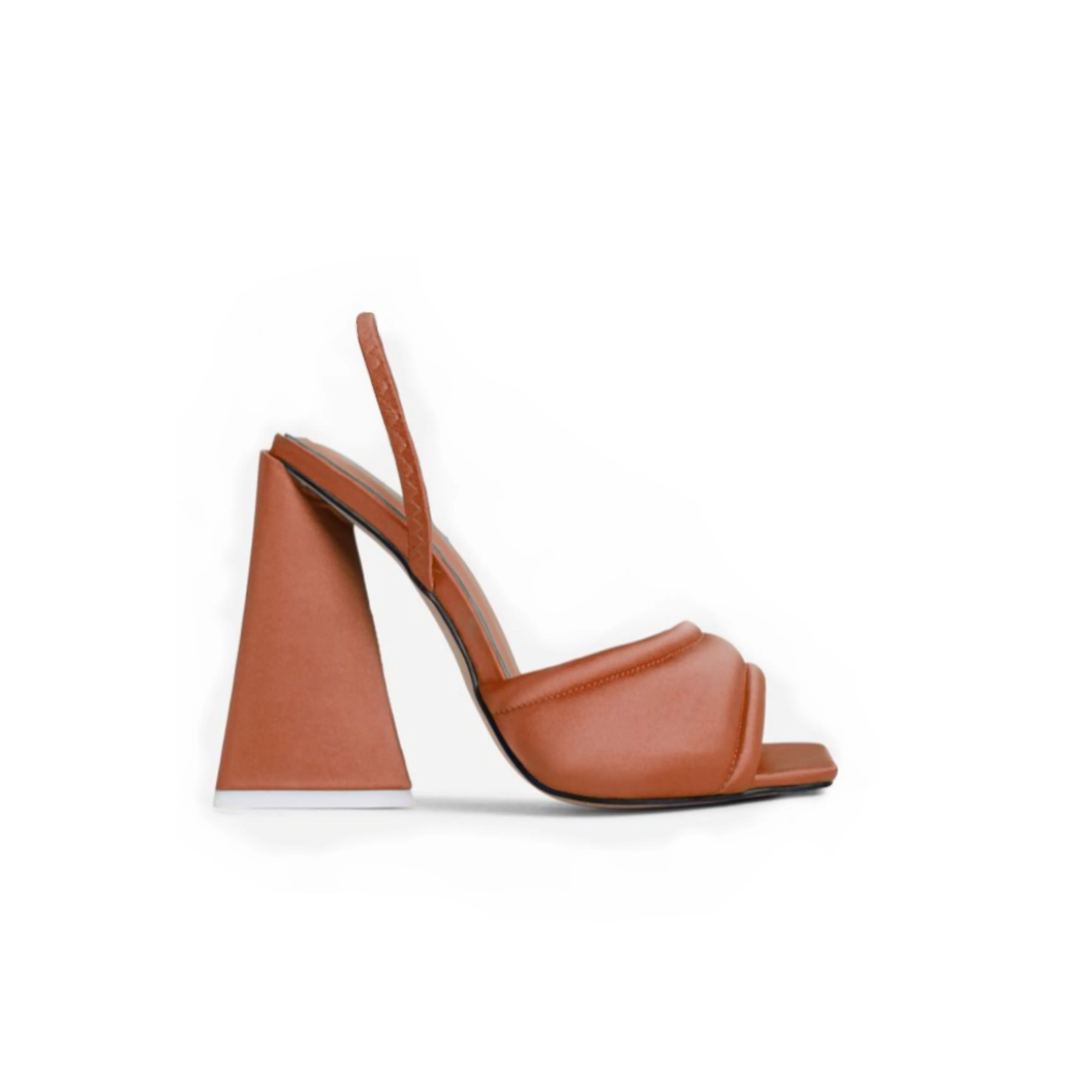 SATIN TRIANGLE HEELS