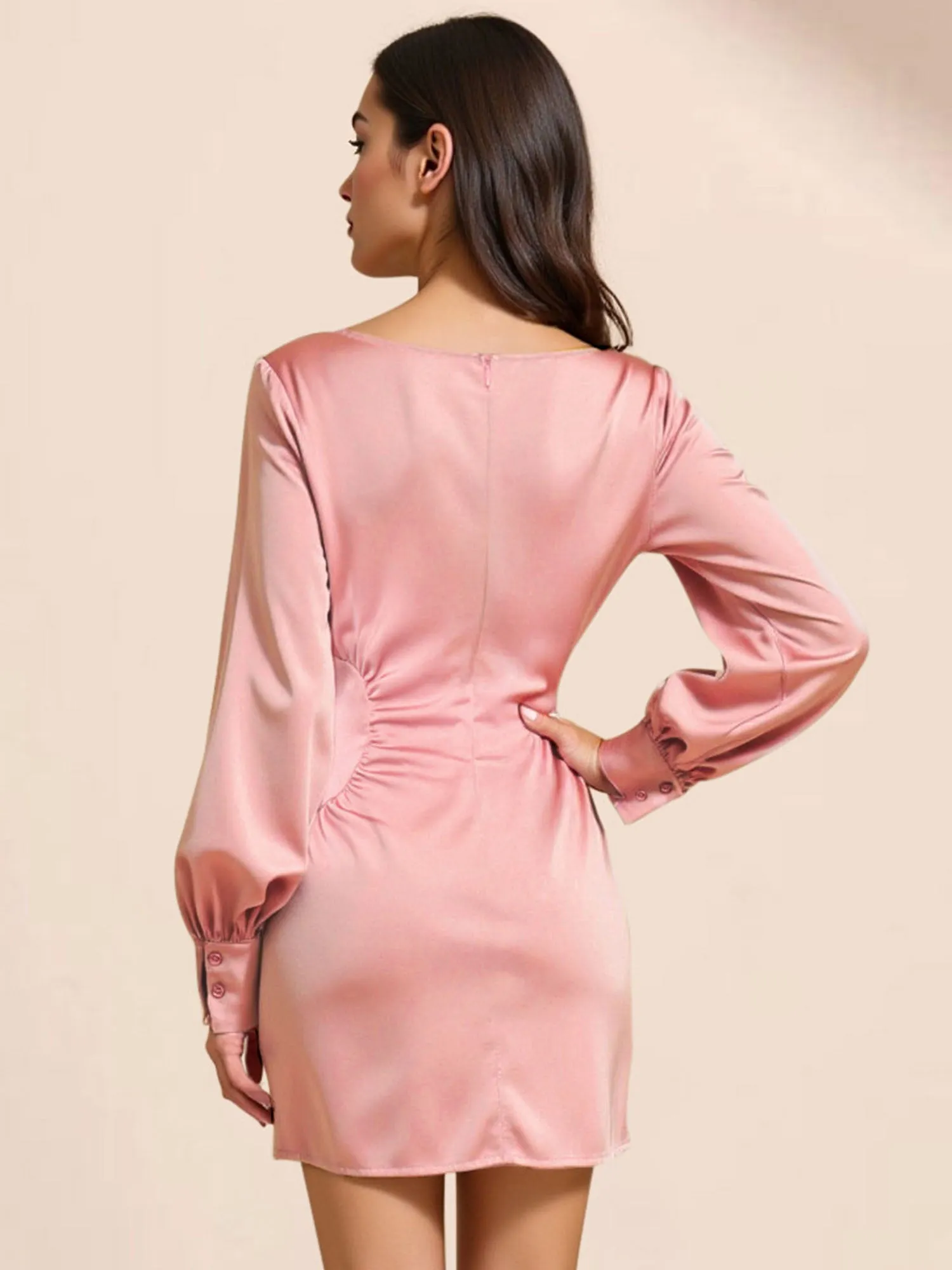 Satin Waist Detail Bodycon Mini Dress