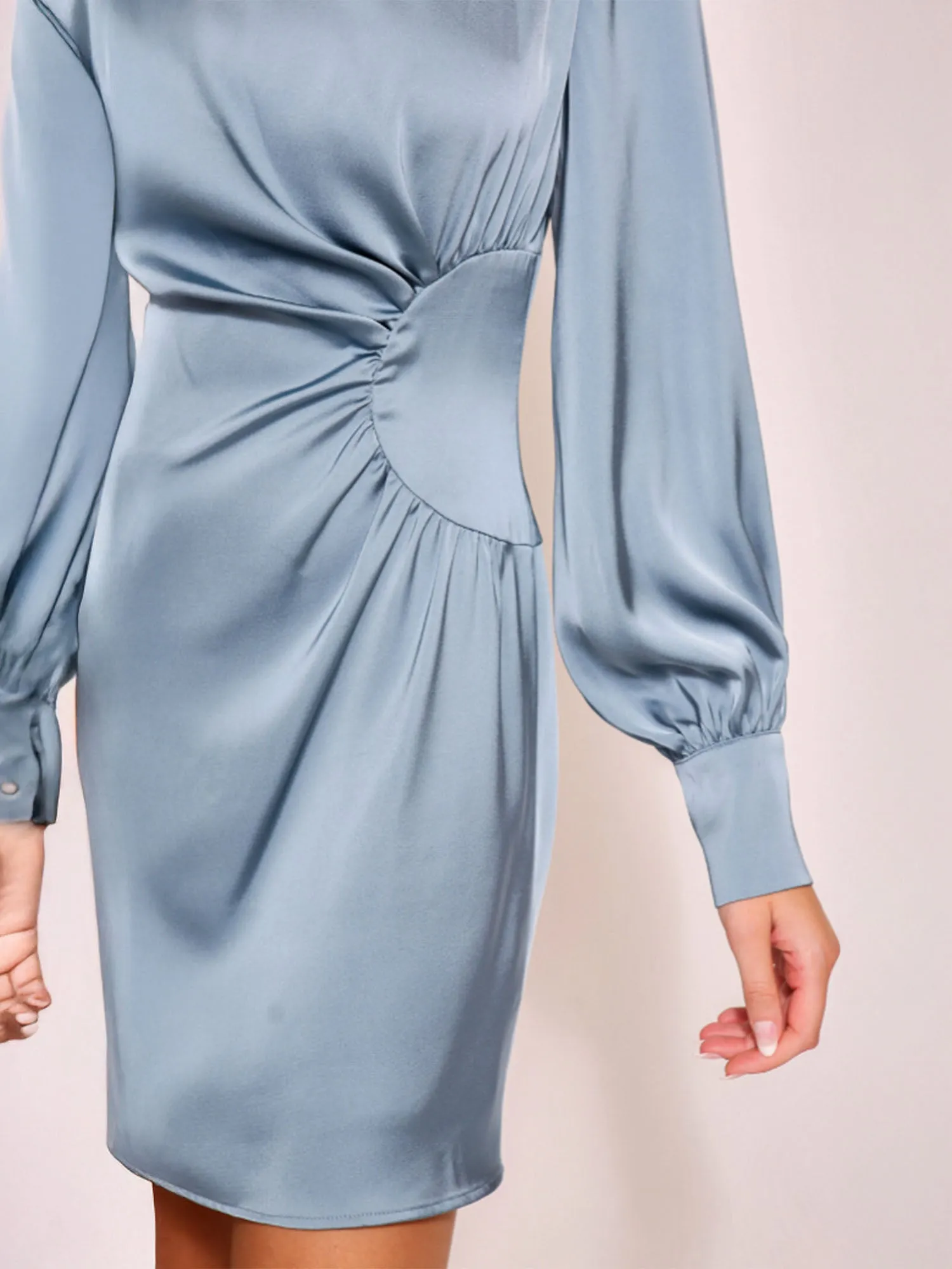 Satin Waist Detail Bodycon Mini Dress
