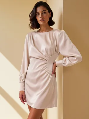 Satin Waist Detail Bodycon Mini Dress