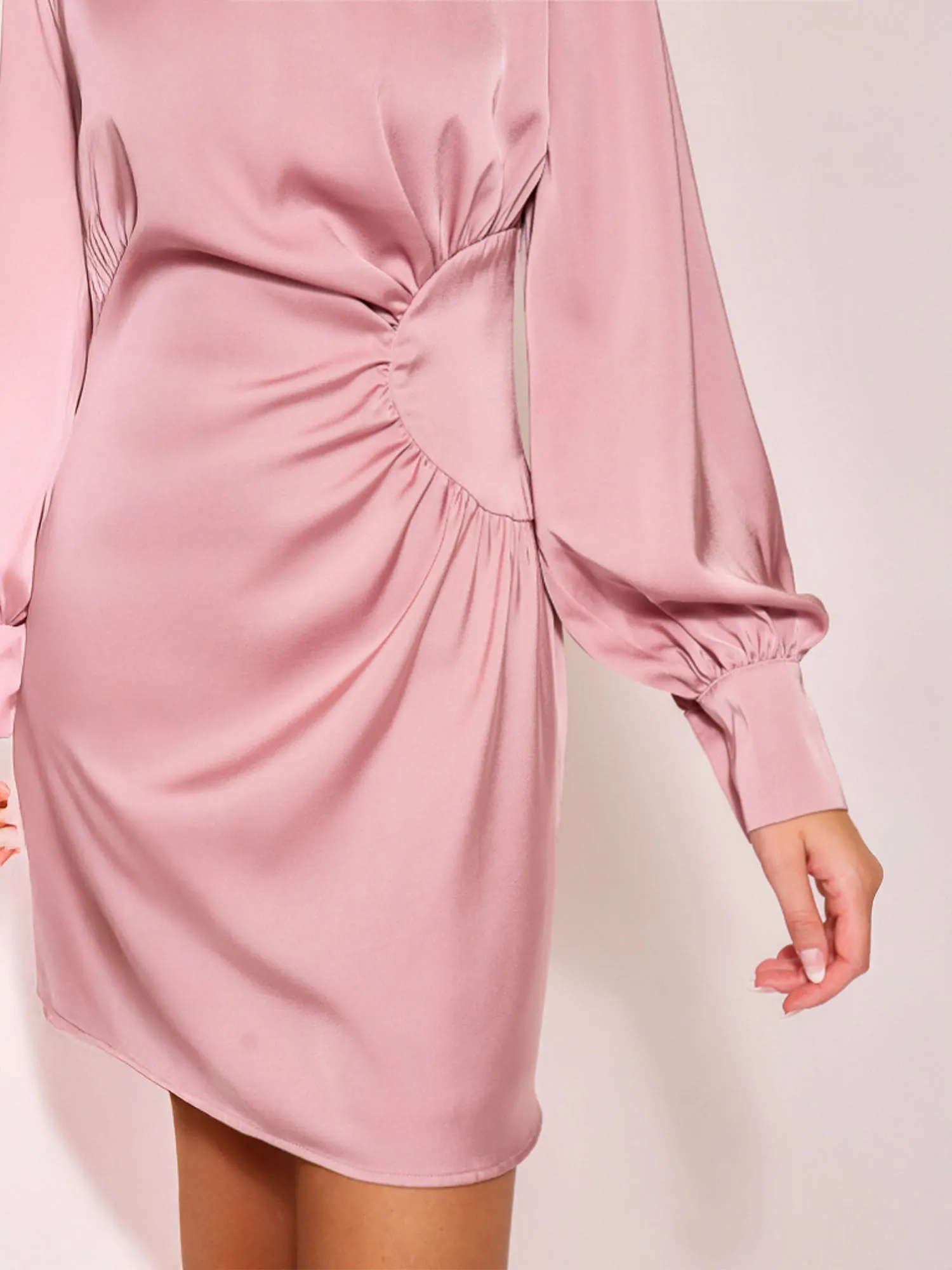 Satin Waist Detail Bodycon Mini Dress