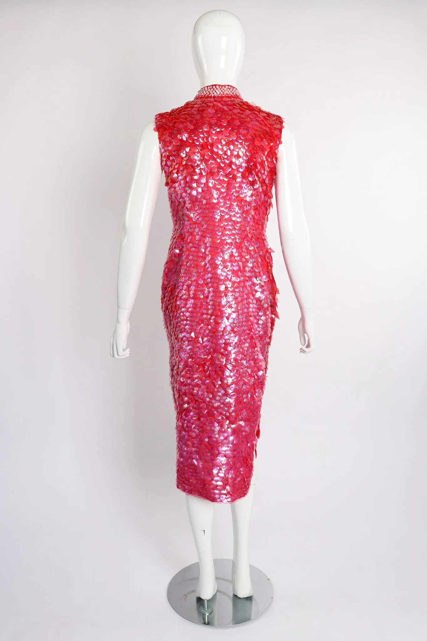 Sequined Cheongsam Sheath Dress