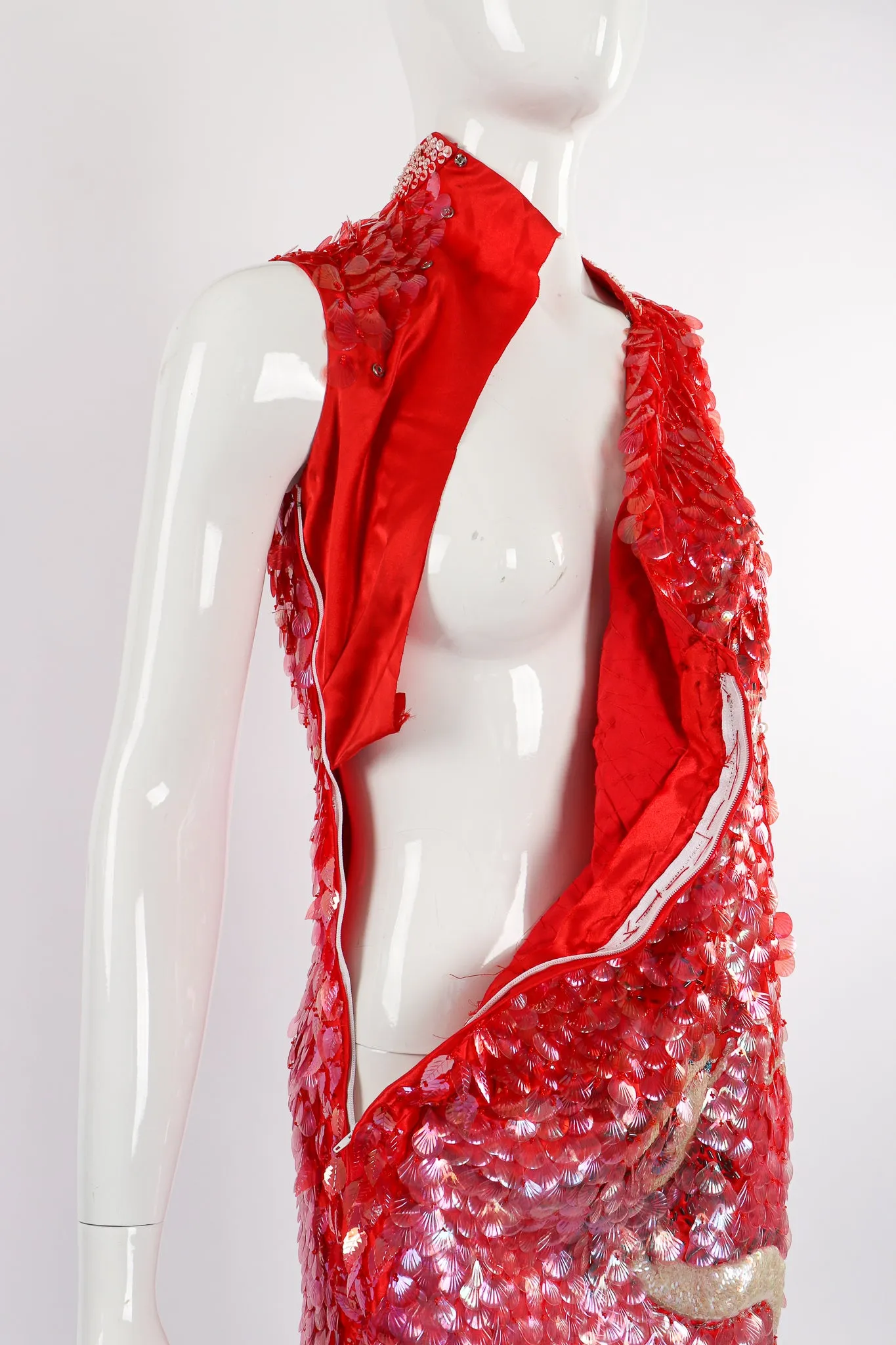Sequined Cheongsam Sheath Dress