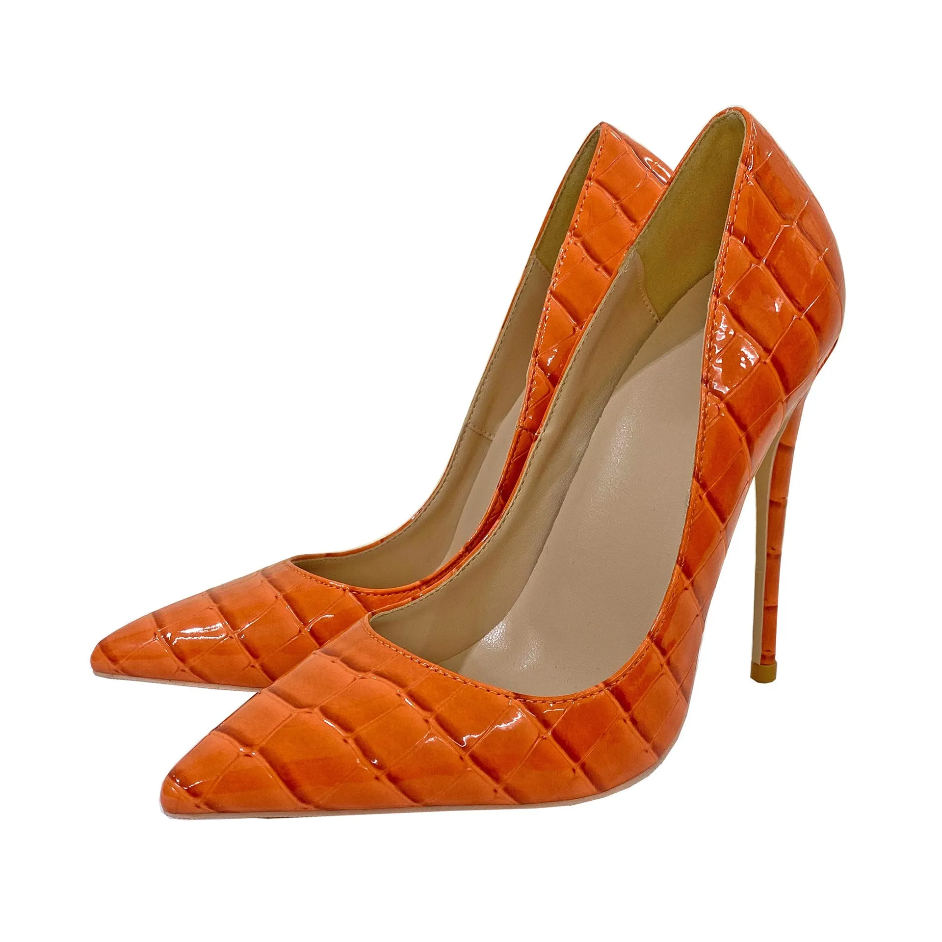 Serpentine Pointed Stiletto Heel Low-cut Women High Heels