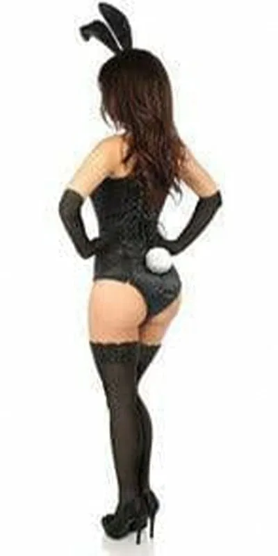 Sexy Deluxe 4 Piece Sexy Bunny Corset Halloween Costume