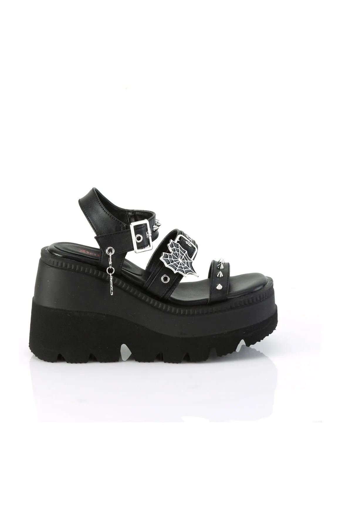 SHAKER-13 Black Vegan Leather Sandal