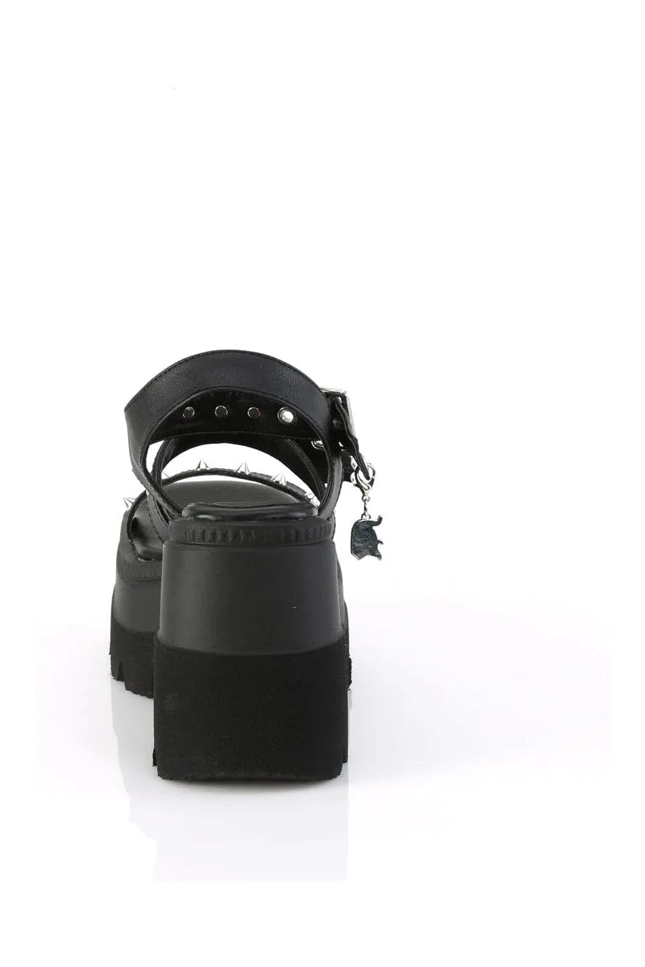 SHAKER-13 Black Vegan Leather Sandal