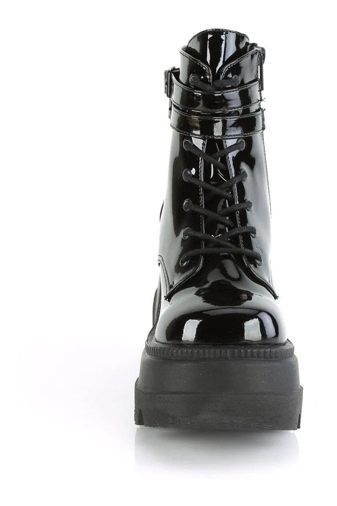 SHAKER-52 Ankle Boot | Black Patent