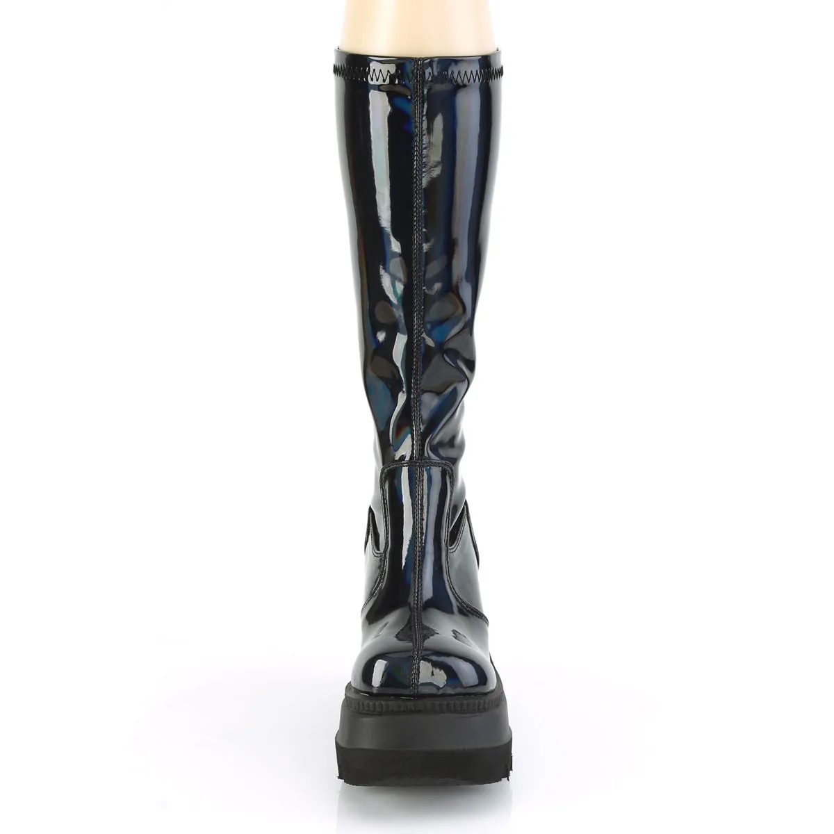 SHAKER-65  Stretch Black Patent Hologram