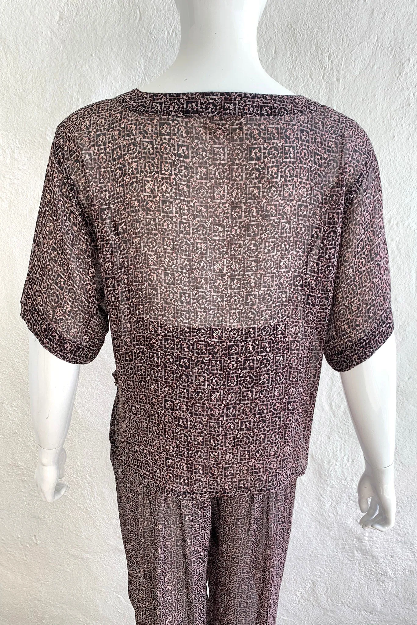 Sheer Crepe Boxy Top & Pant Set