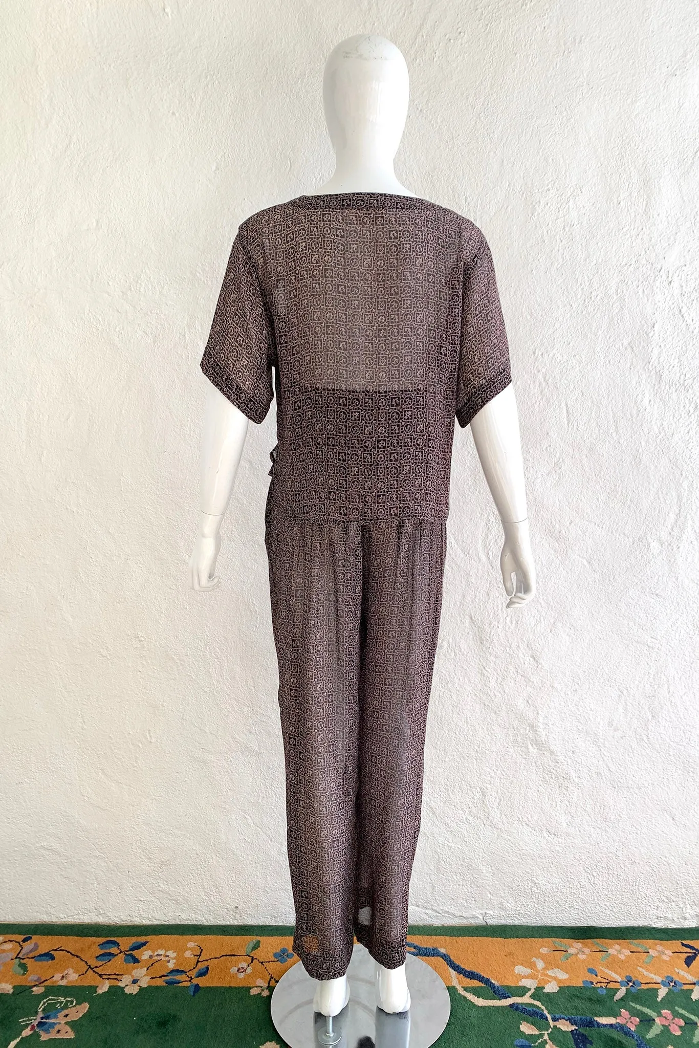 Sheer Crepe Boxy Top & Pant Set